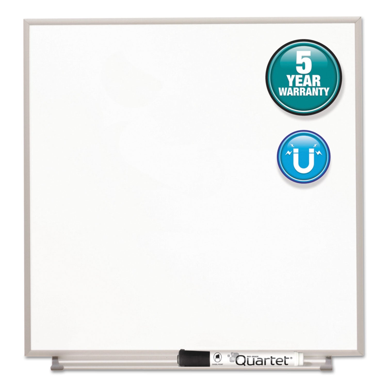 Quartet® Matrix Magnetic Boards, 23" x 23", White Surface, Satin Aluminum Frame