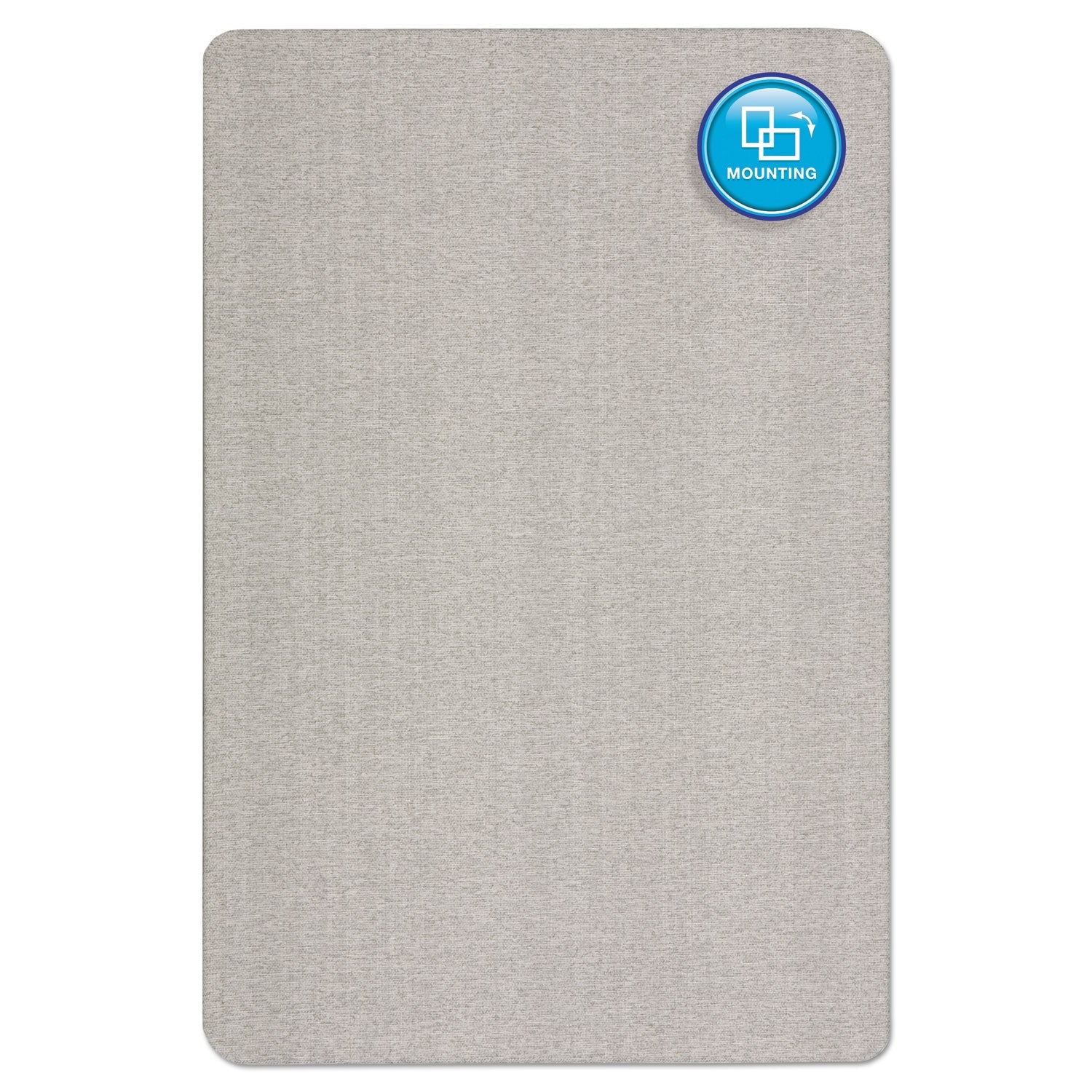 Quartet® Oval Office Fabric Board, 36" x 24", Gray Surface