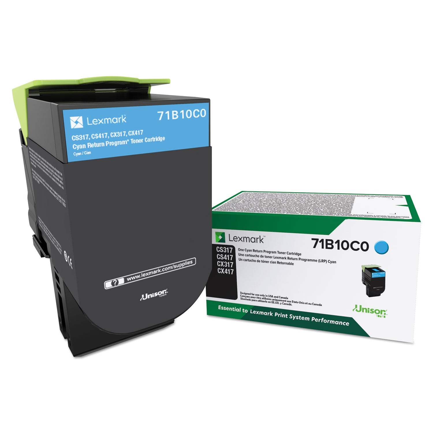 Lexmark 71b10c0 Toner | Unison Cyan, 2.3k Yield