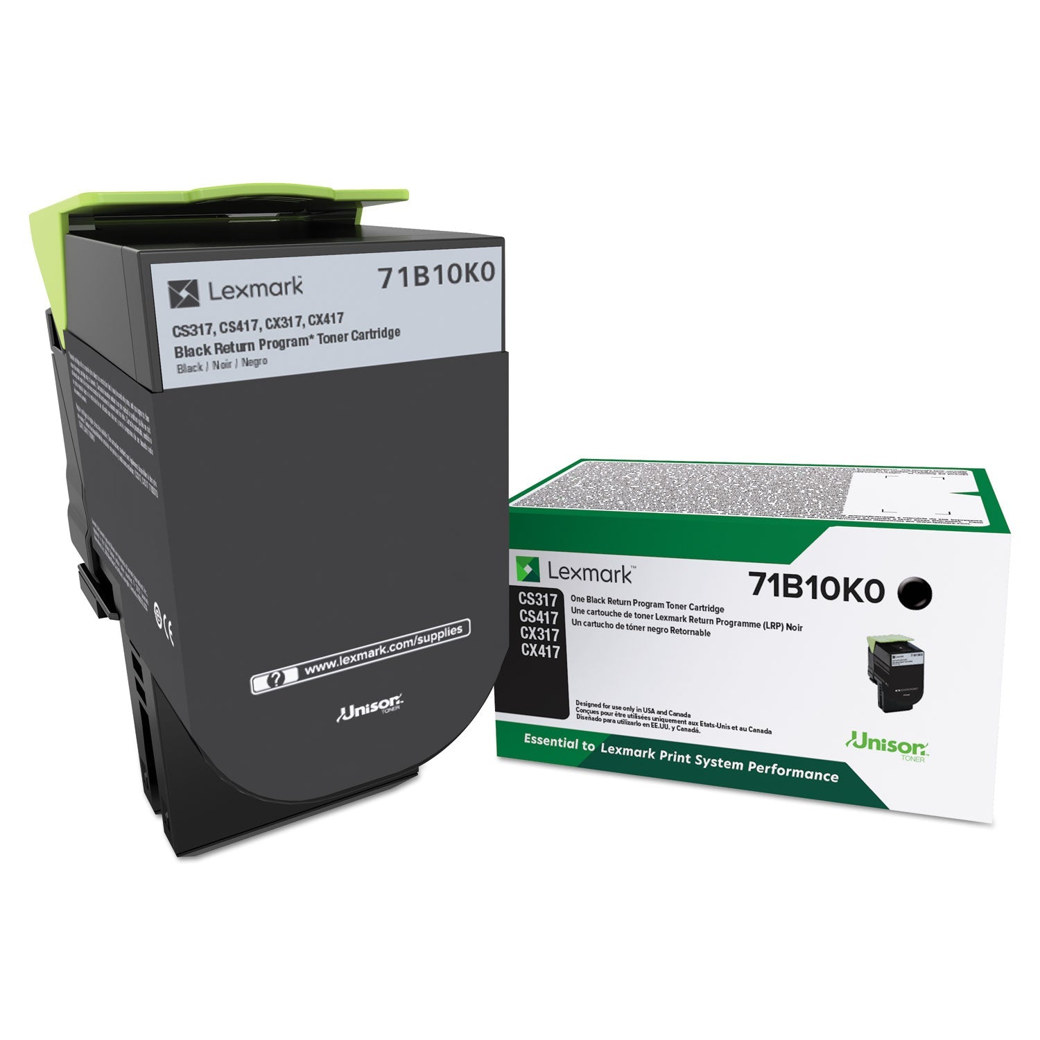 Lexmark 71b10k0 Toner | Unison Black, 3k Yield