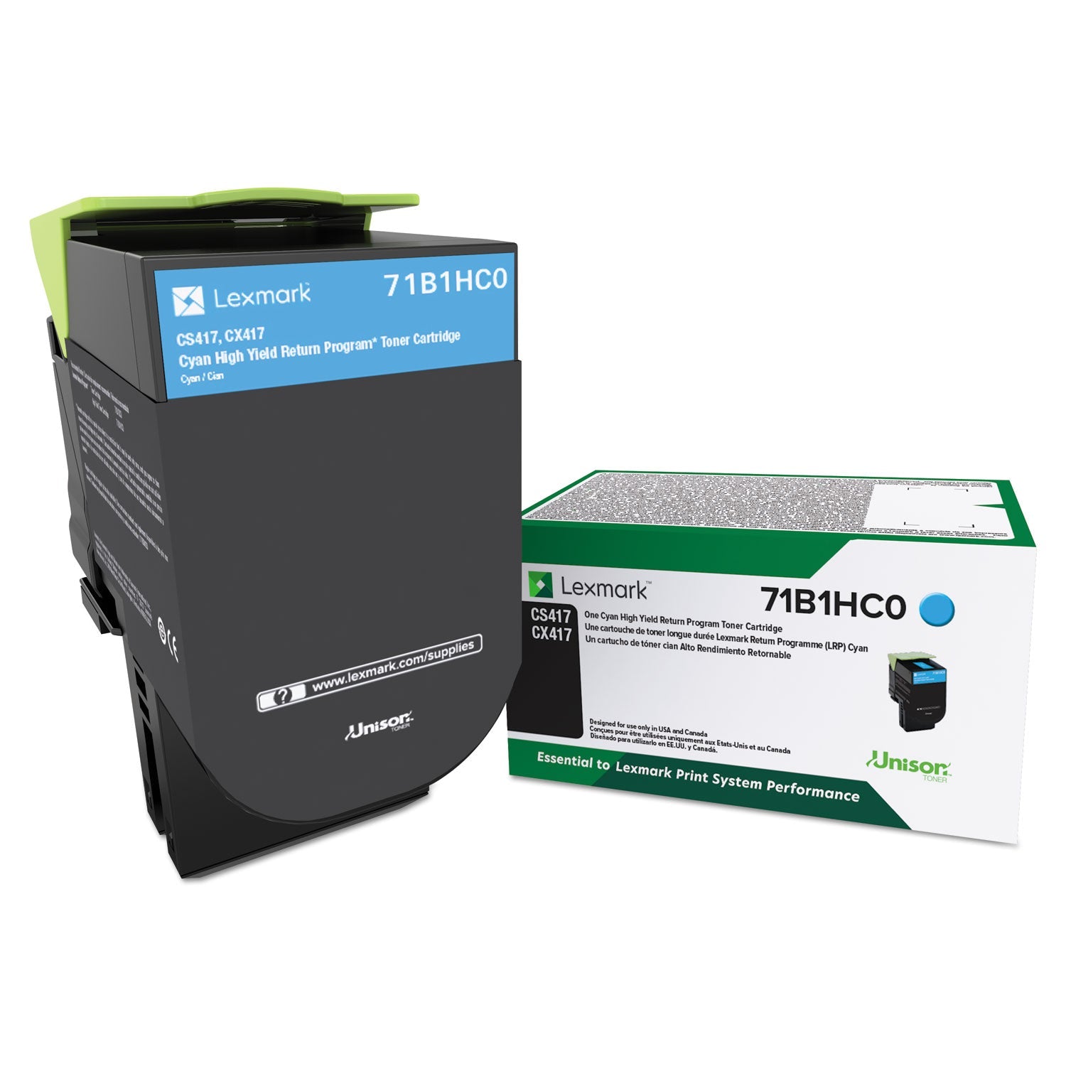 Lexmark 71b1hc0 Toner | High-Yield Unison Cyan