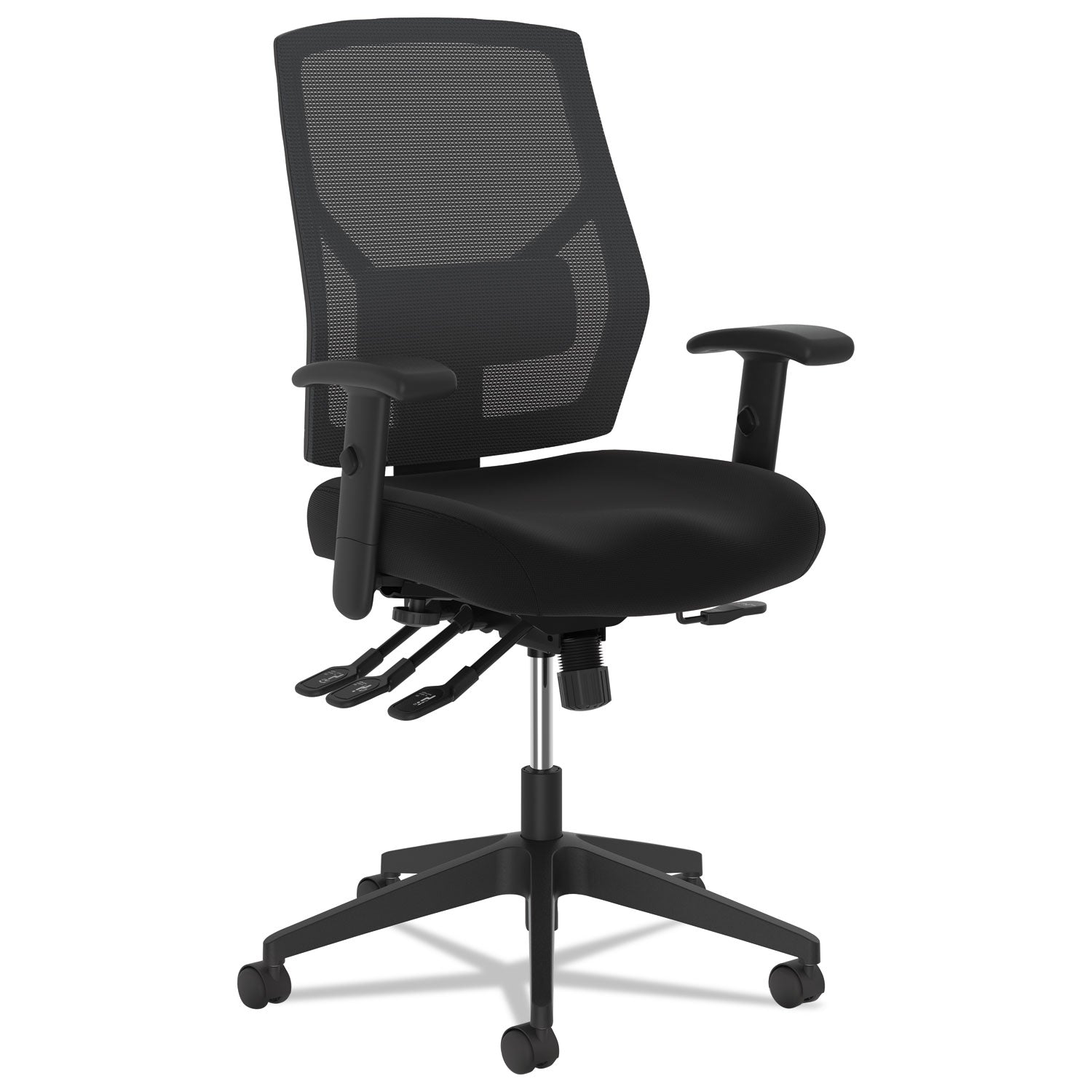 HON® Vl582 High-Back Task Chair, Supports Up To 250 Lb, 19" To 22" Seat Height, Black