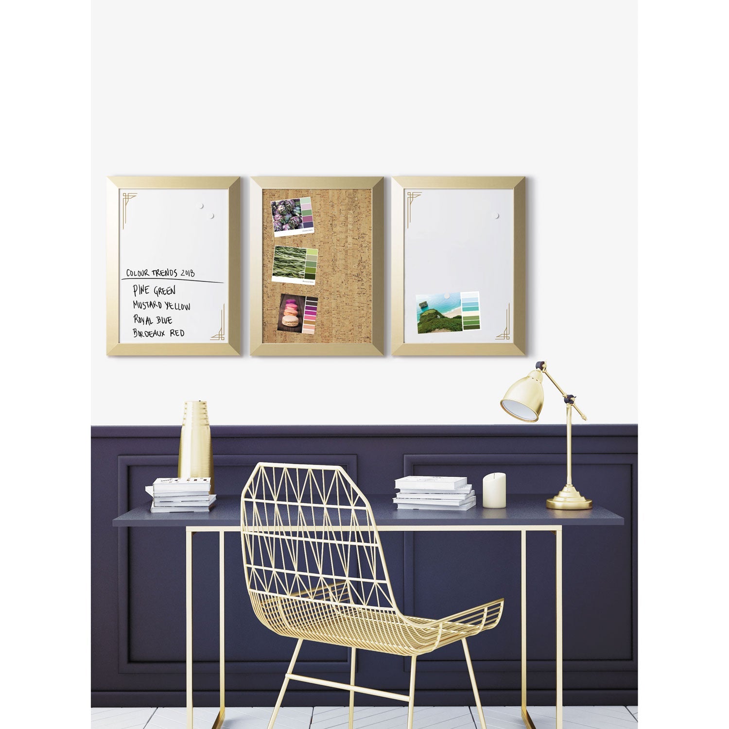 Message Board Set | MasterVision® Metallic Gold