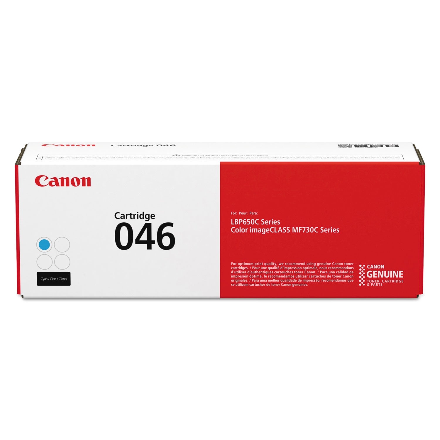 Canon® 1249c001 (046) Toner, 2,300 Page-Yield, Cyan