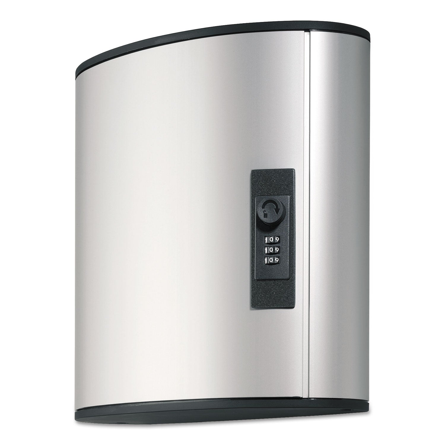 Durable® Locking Key Cabinet, 36-Key, Brushed Aluminum, Silver, 11.75 X 4.63 X 11