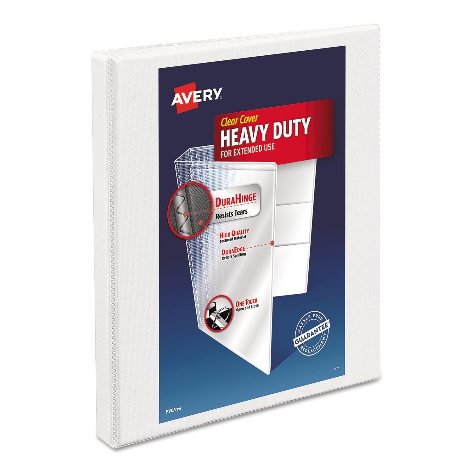 Heavy-Duty Non Stick View Binder | Black | 0.5" Ring