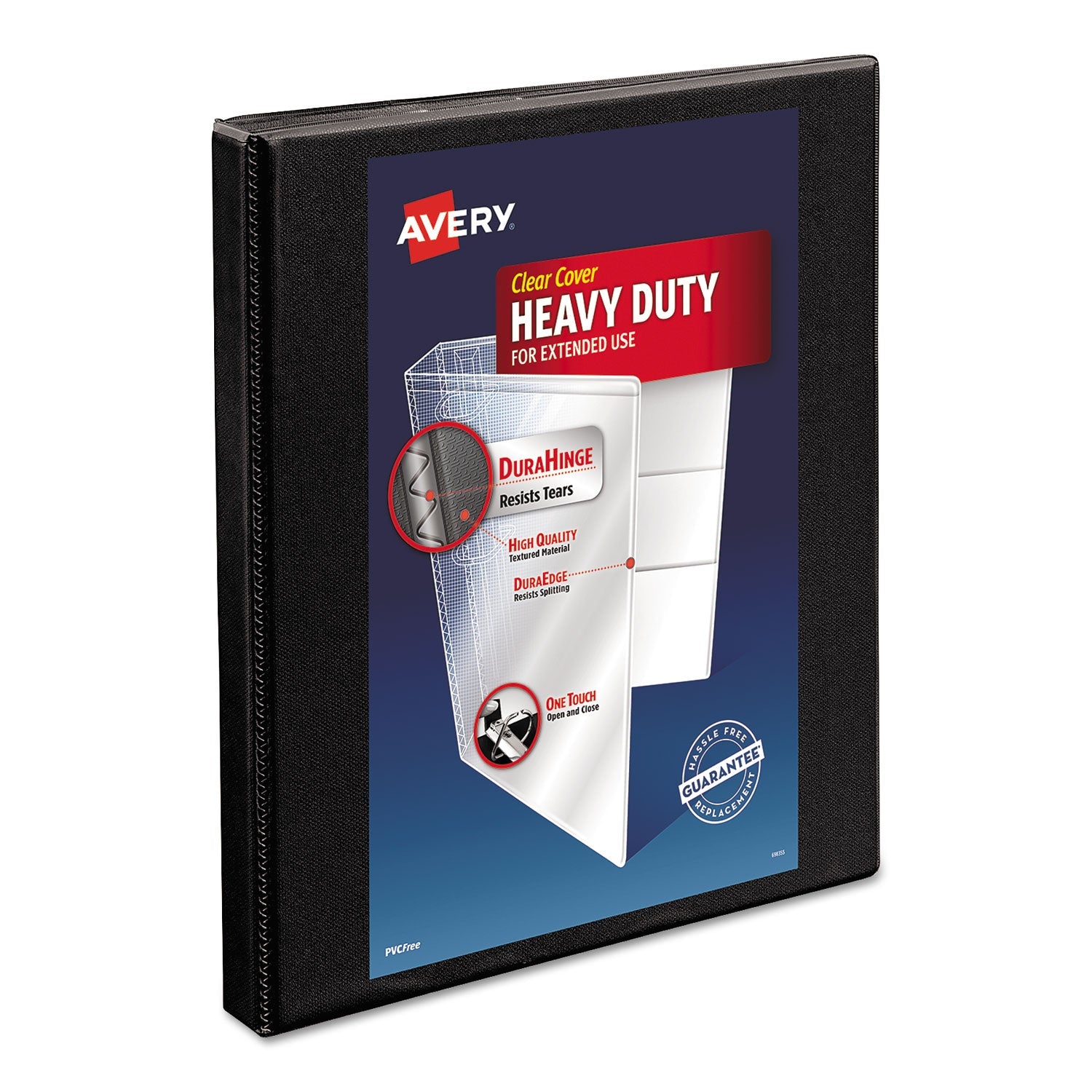 Heavy-Duty Non Stick View Binder | Black | 0.5" Ring