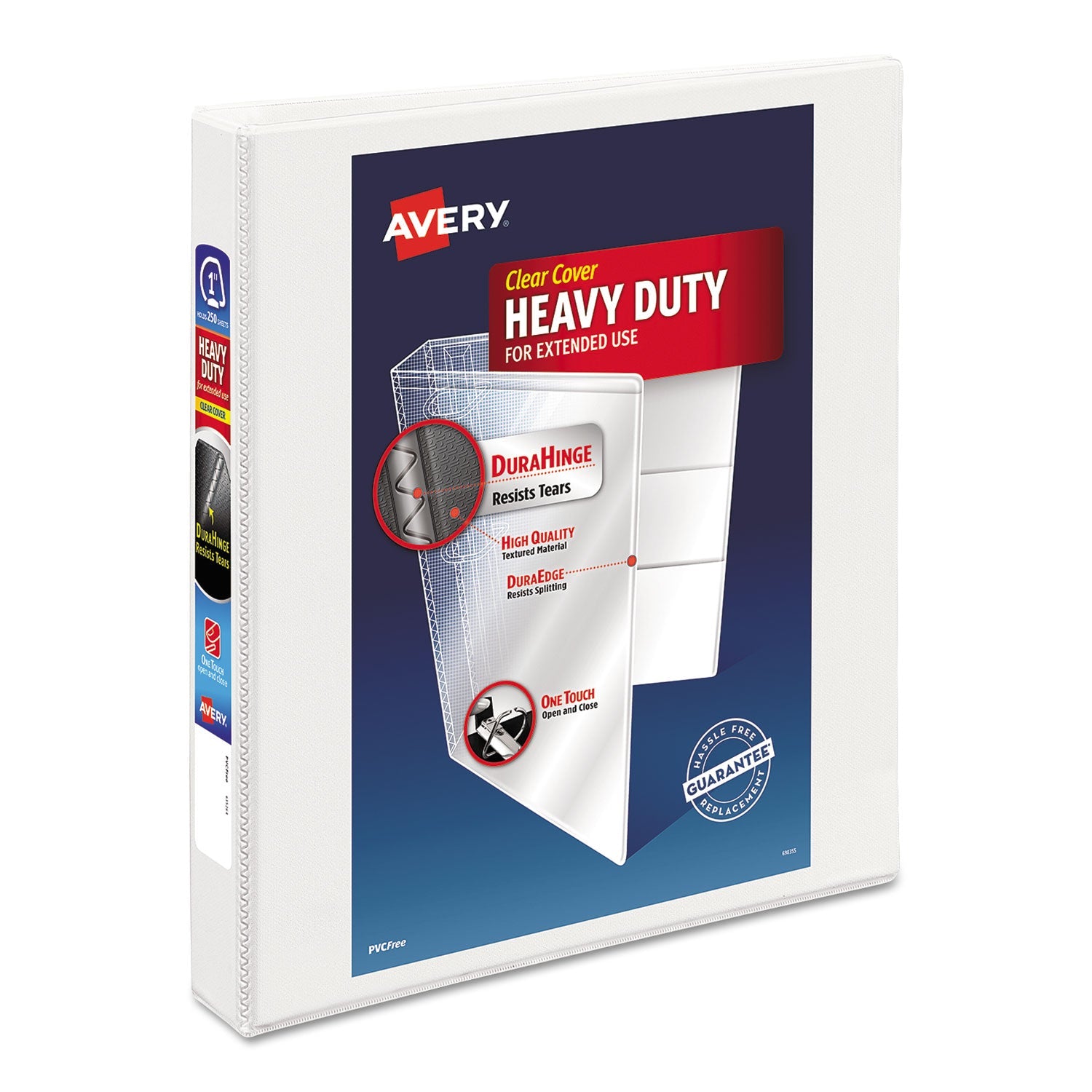 Heavy-Duty View Binder | 1" EZD Rings, White