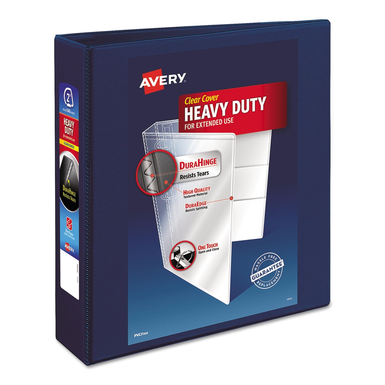 Heavy-Duty View Binder | 2" EZD Rings, Navy