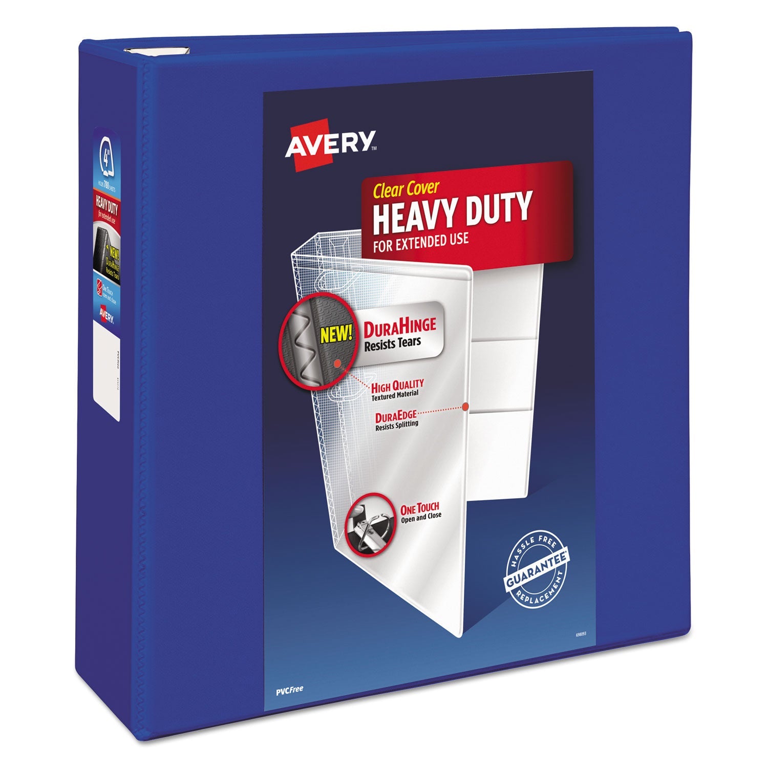 Heavy-Duty View Binder | 4" EZD Rings, Blue