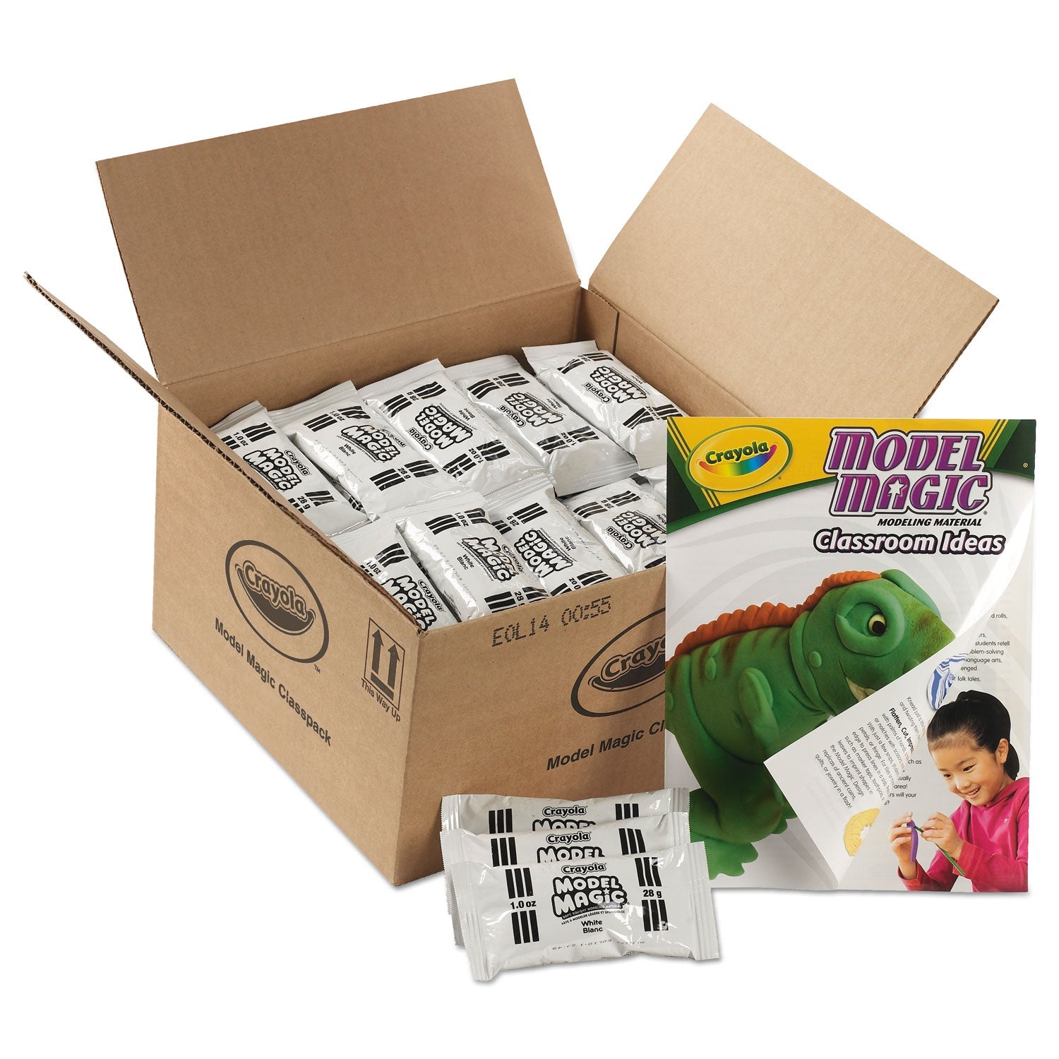 Crayola® Model Magic Modeling Compound,1 Oz Packs, 75 Packs, White, 6 Lbs 13 Oz