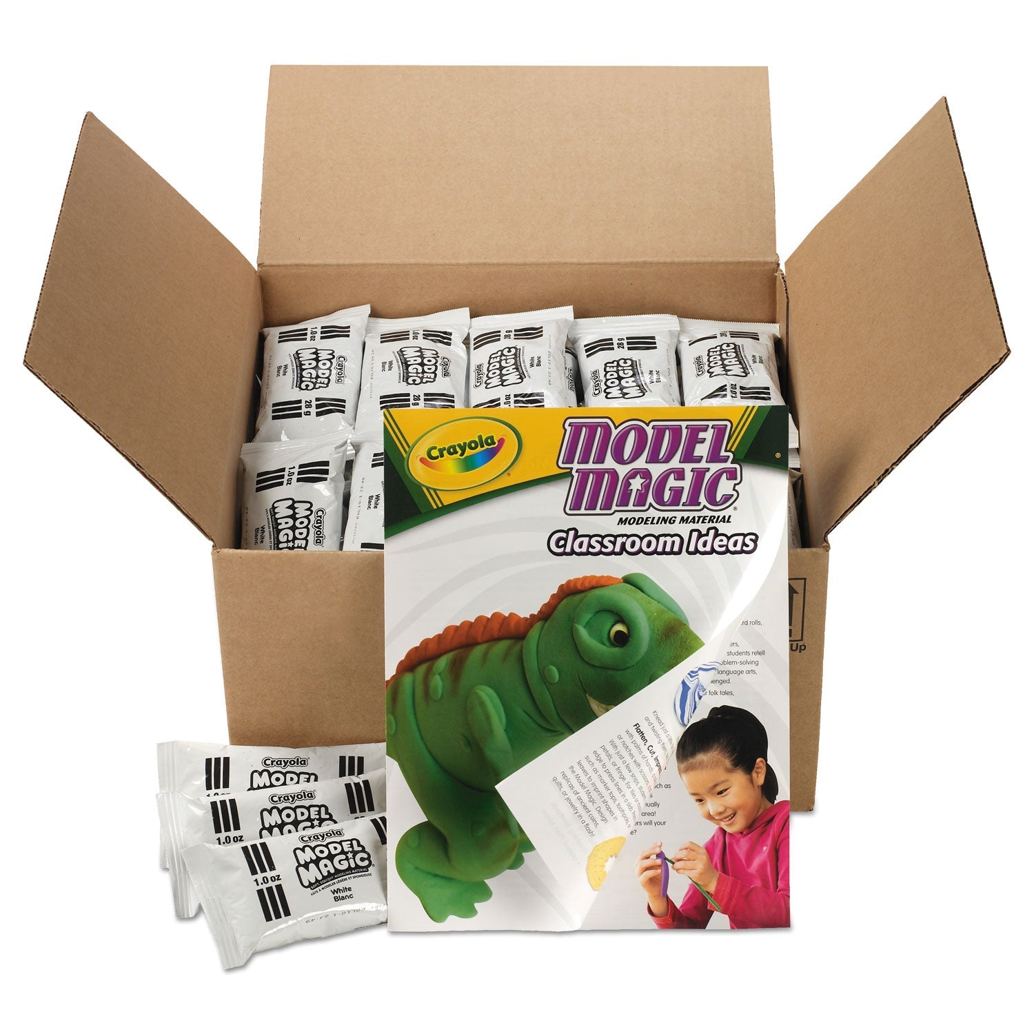 Crayola® Model Magic Modeling Compound,1 Oz Packs, 75 Packs, White, 6 Lbs 13 Oz