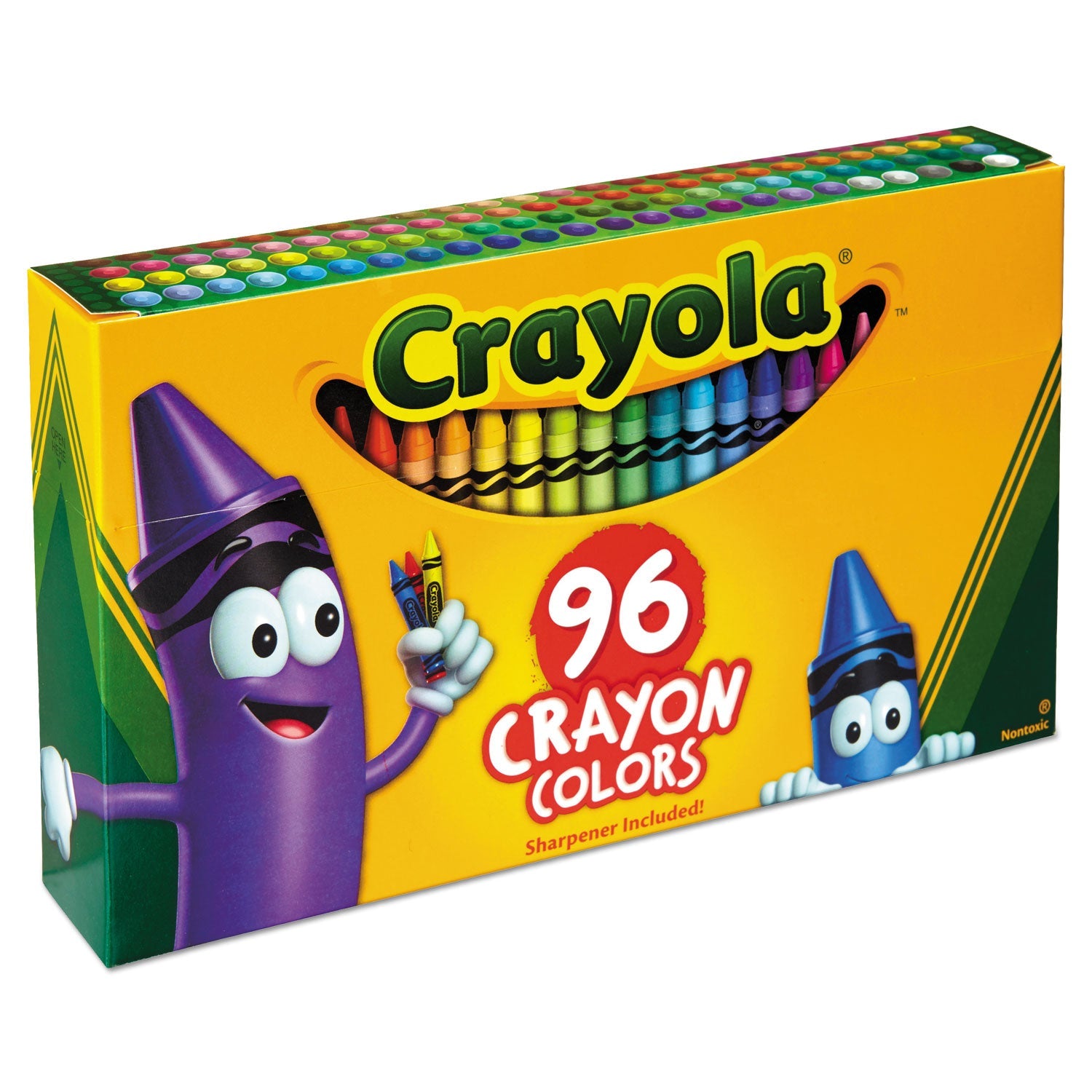 Crayola® Classic Color Crayons In Flip-Top Pack With Sharpener, 96 Colors/pack