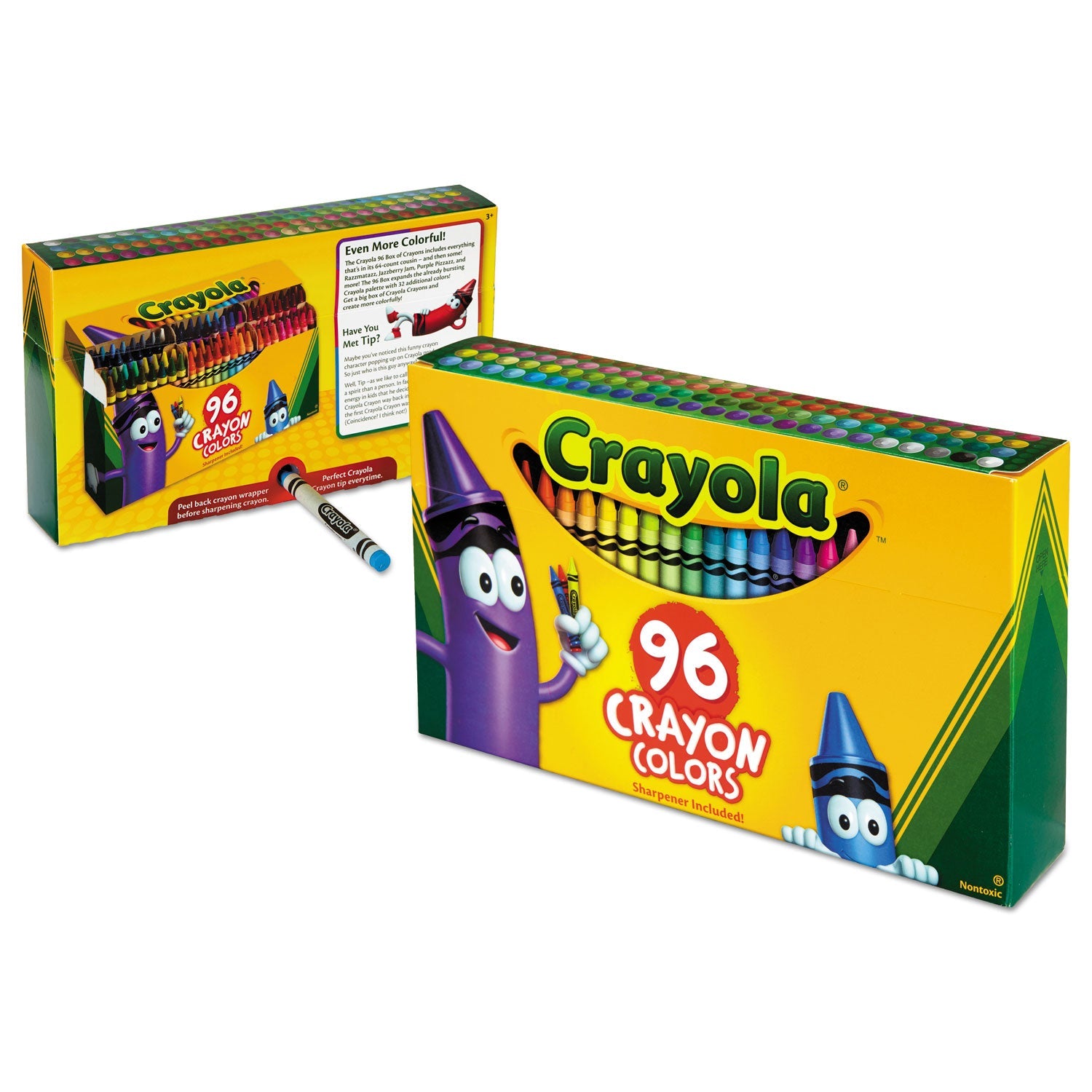 Crayola® Classic Color Crayons In Flip-Top Pack With Sharpener, 96 Colors/pack