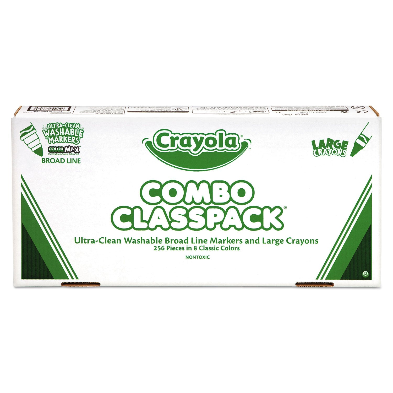 Crayola® Crayon And Ultra-Clean Washable Marker Classpack, 8 Colors, 128 Each Crayons/markers, 256/box