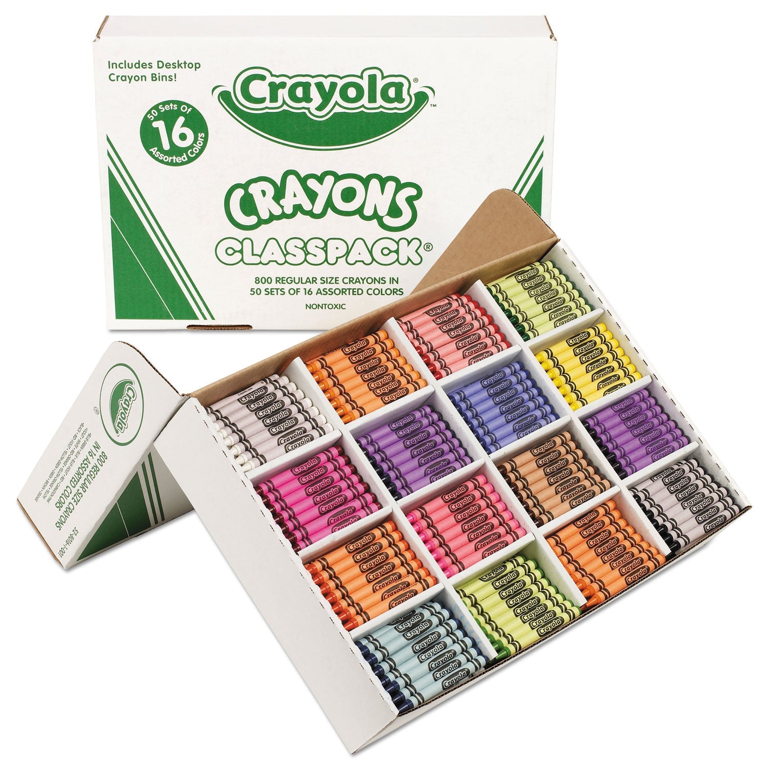Crayola® Classpack Regular Crayons, 16 Colors, 800/box