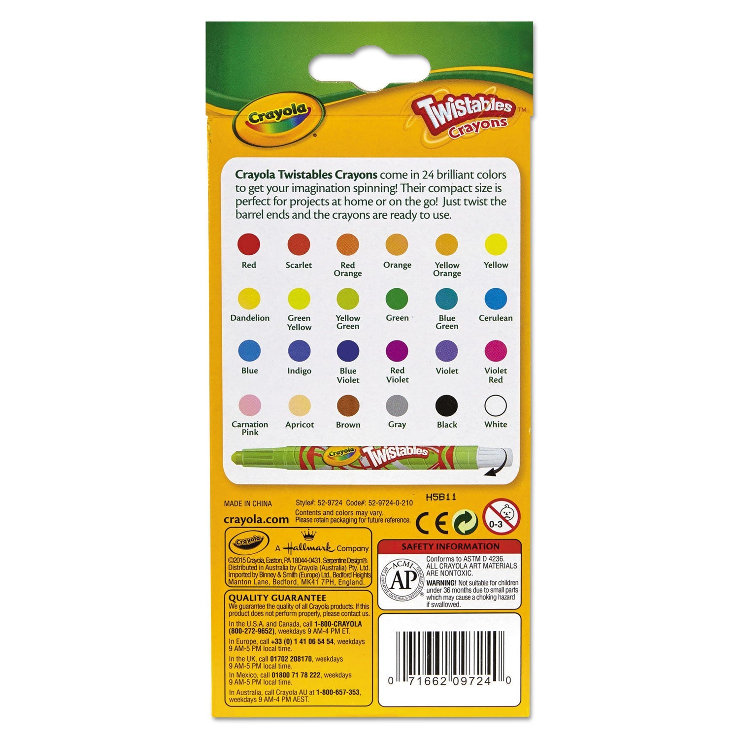 Crayola® Twistables Mini Crayons, 24 Colors/pack