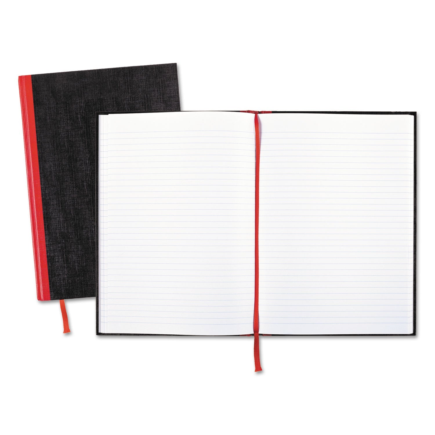 Black n' Red™ Hardcover Casebound Notebooks, SCRIBZEE Compatible, 1-Subject, Wide/Legal Rule, Black Cover, (96) 11.75 x 8.25 Sheets