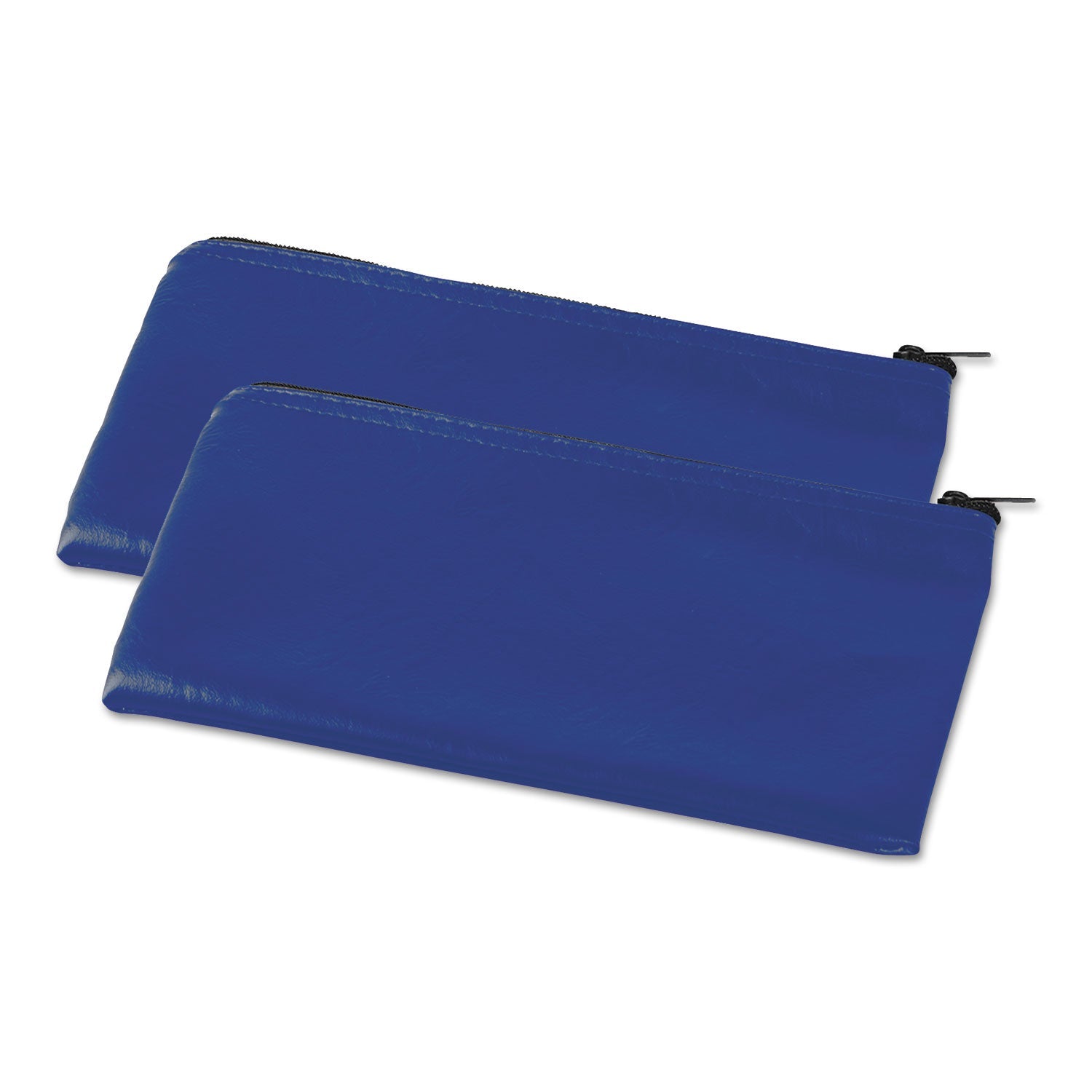 Zippered Wallets | Blue Leatherette | 2/pack