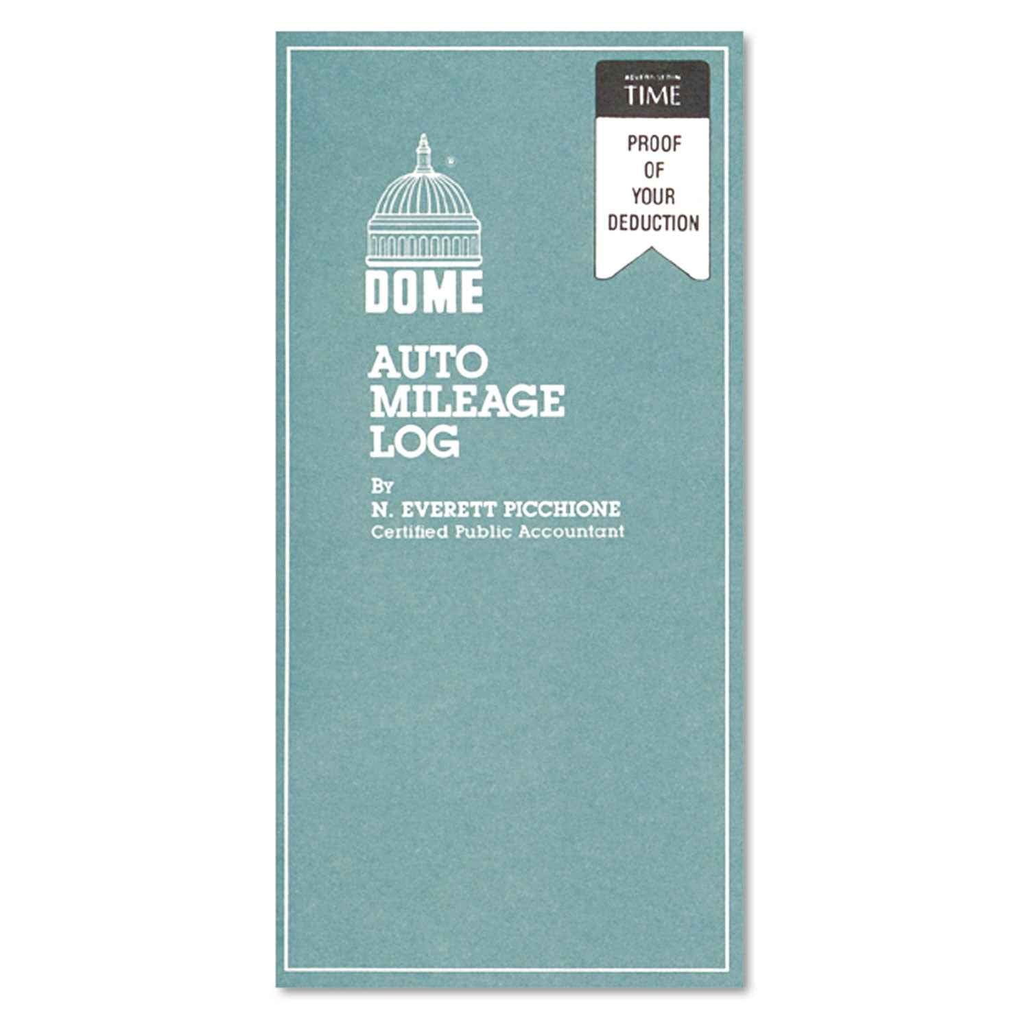 Dome® Auto Mileage Log, One-Part (no Copies), 6.5 X 6.25, 32 Forms Total