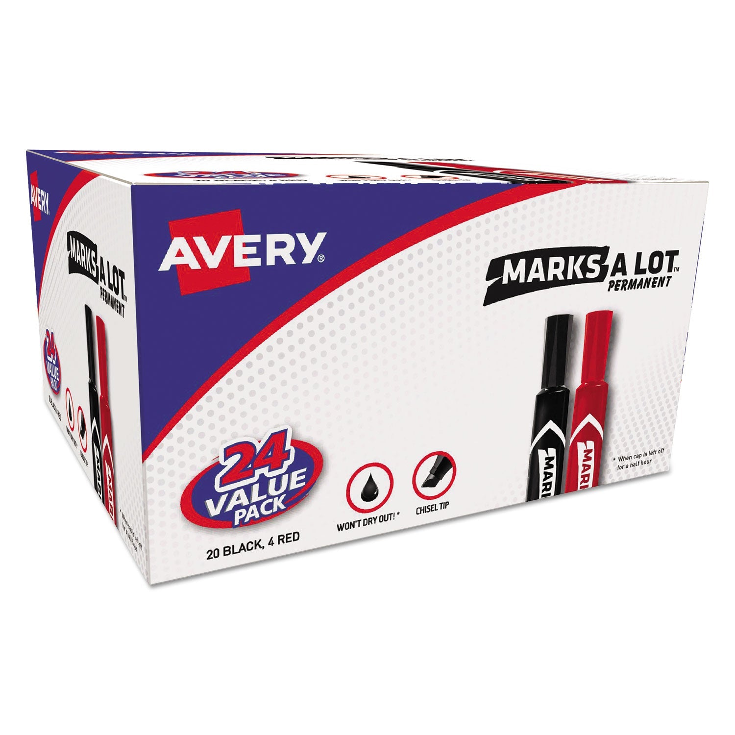 Permanent Marker Value Pack | 24-Pack | Assorted