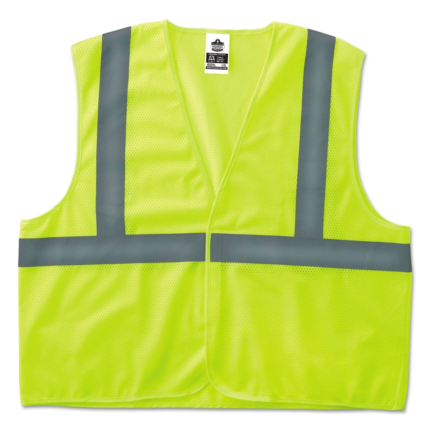 ergodyne® GloWear 8205HL Type R Class 2 Super Econo Mesh Safety Vest, Large to X-Large, Lime