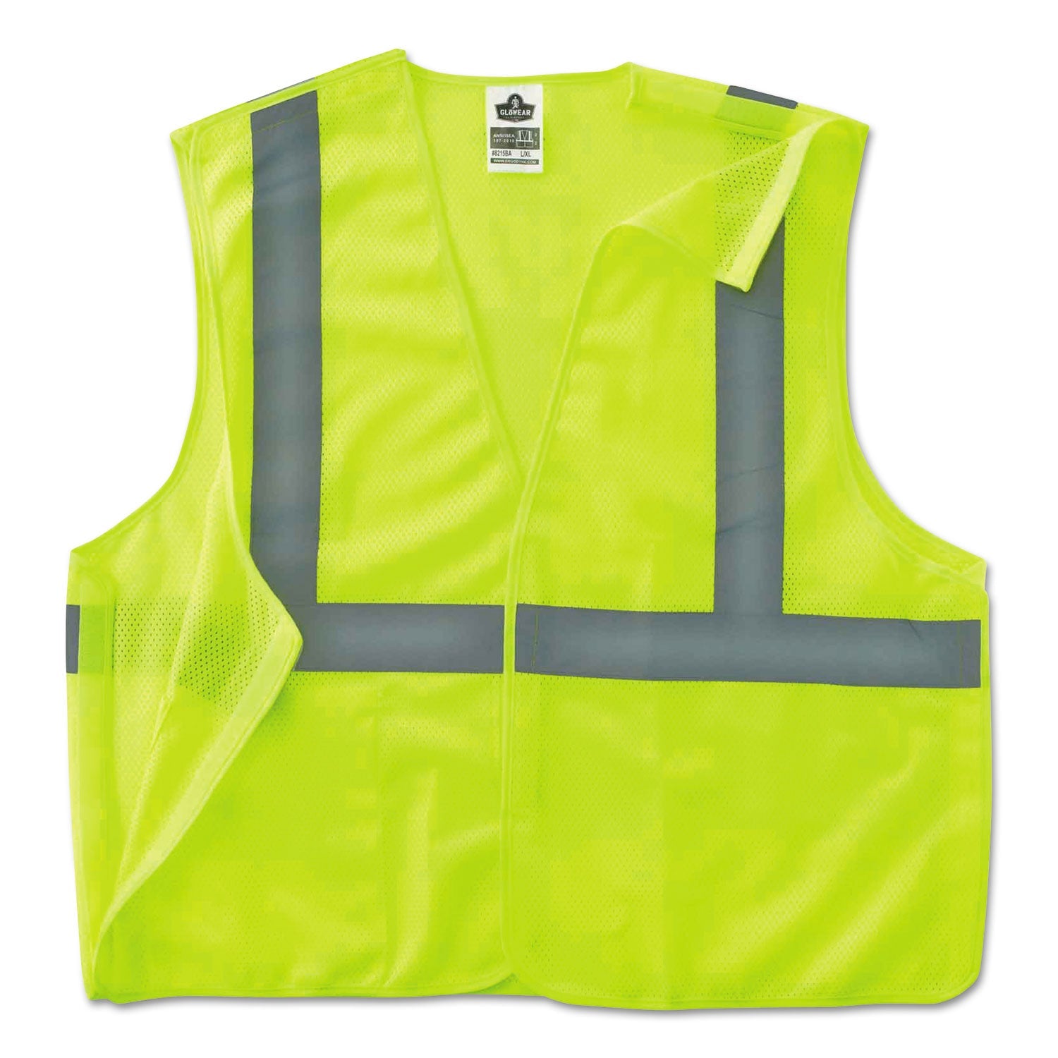 ergodyne® GloWear 8215BA Type R Class 2 Econo Breakaway Mesh Safety Vest, 4X-Large to 5X-Large, Lime