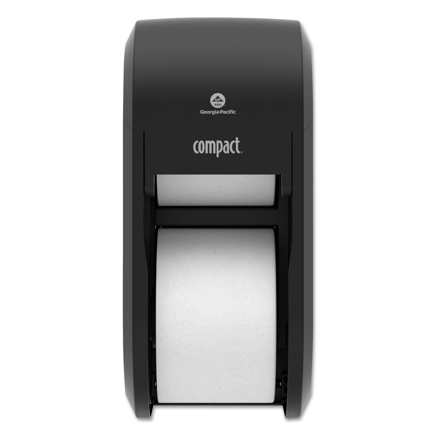 Georgia Pacific® Professional Compact Vertical 2-Roll Coreless Tissue Dispenser, 14.06 X 6.69 X 8.19, Black