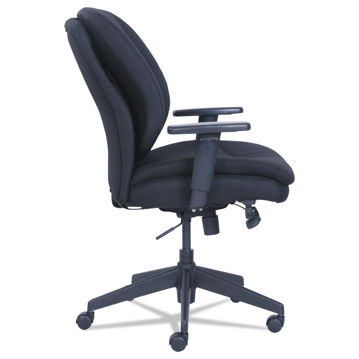 SertaPedic® Cosset Ergonomic Task Chair, Supports Up To 275 Lb, 19.5" To 22.5" Seat Height, Black