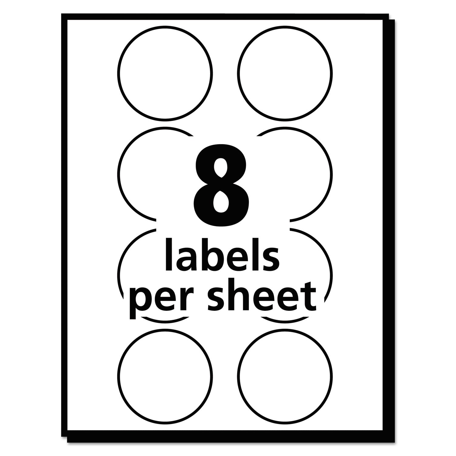 Avery® Printable Self-Adhesive Removable Color-Coding Labels, 1.25" dia, Neon Orange, 8/Sheet, 50 Sheets/Pack, (5476)