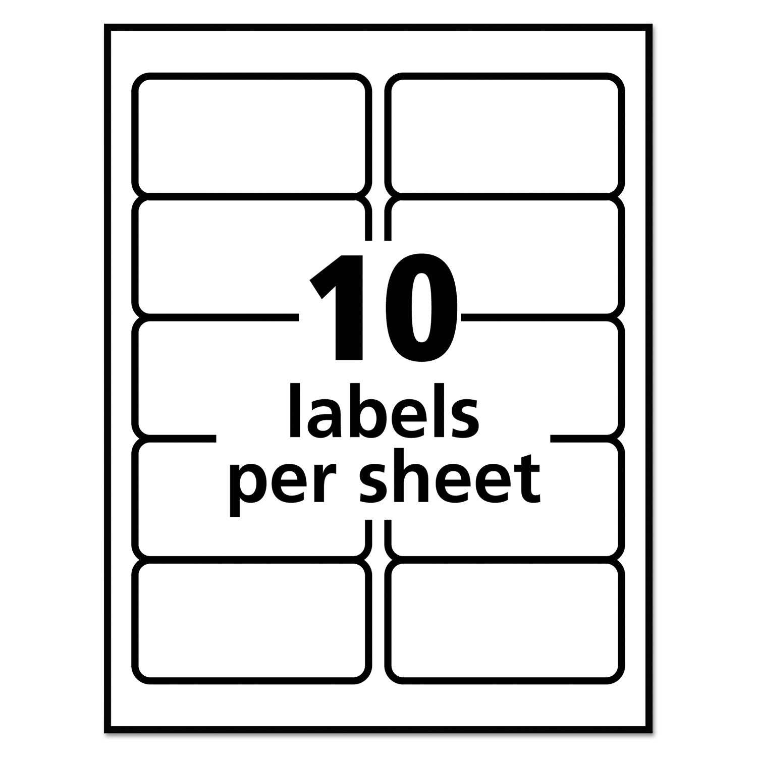 Avery® Repositionable Shipping Labels W/sure Feed, Inkjet/laser, 2 X 4, White, 1000/box