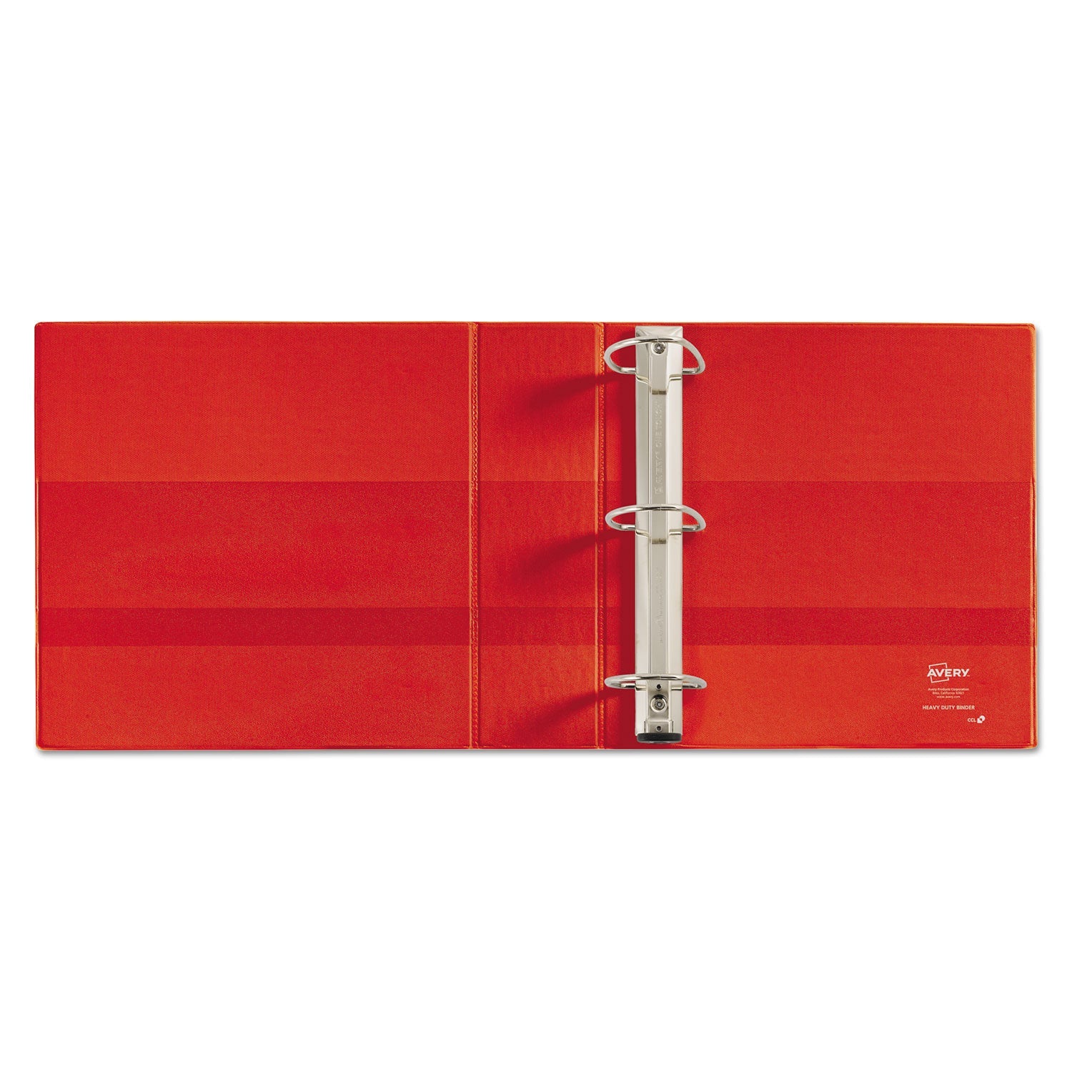 Avery® Heavy-Duty Non-View Binder With Durahinge And Locking One Touch Ezd Rings, 3 Rings, 3" Capacity, 11 X 8.5, Red