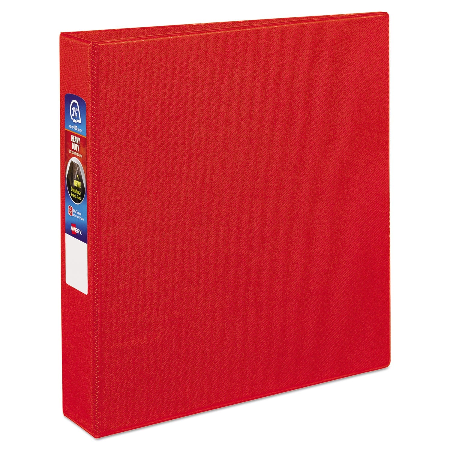 Heavy-Duty Non-View Binder | 1.5" EZD Rings, Red