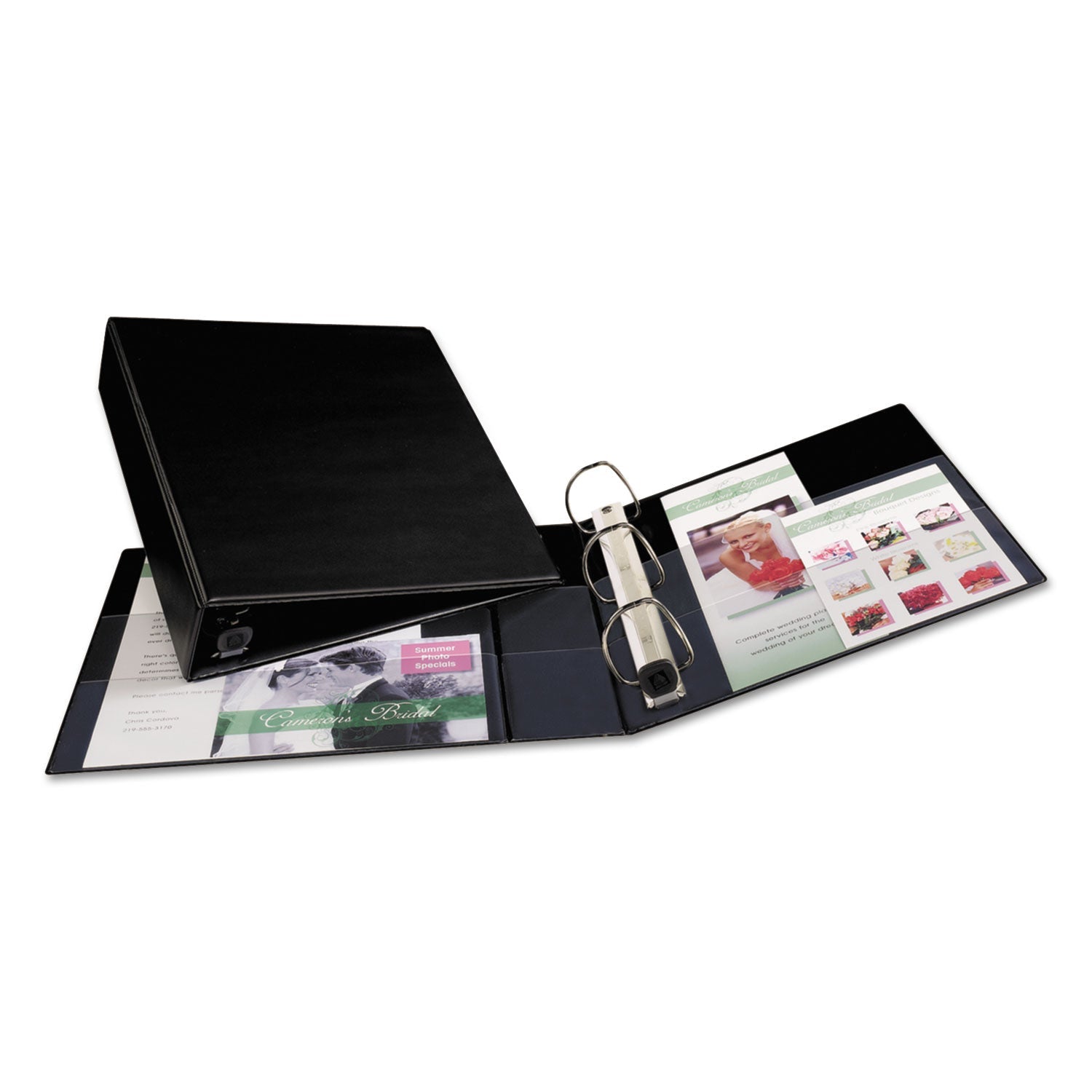 Avery® Heavy-Duty Non-View Binder With Durahinge And One Touch Ezd Rings, 3 Rings, 2" Capacity, 11 X 8.5, Black