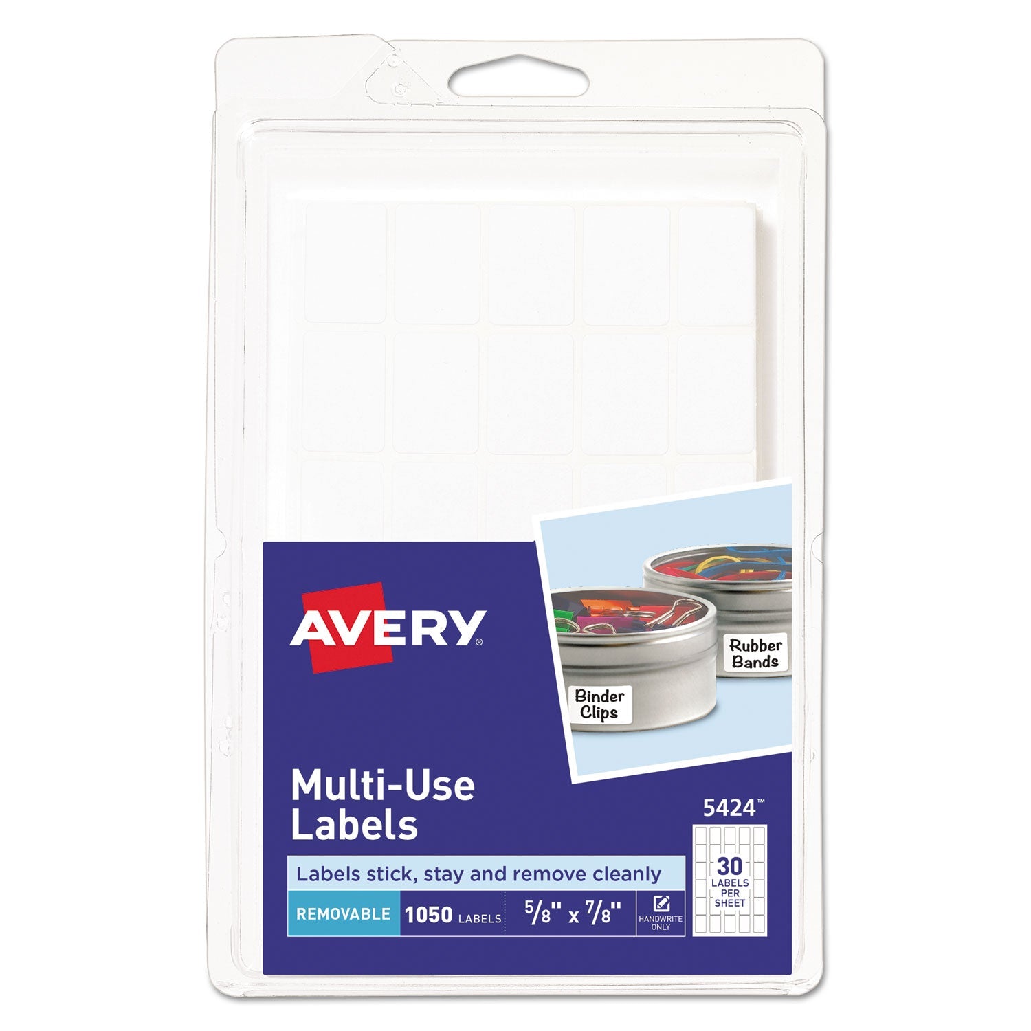 Removable Multi-Use Labels | White | 1050/pack