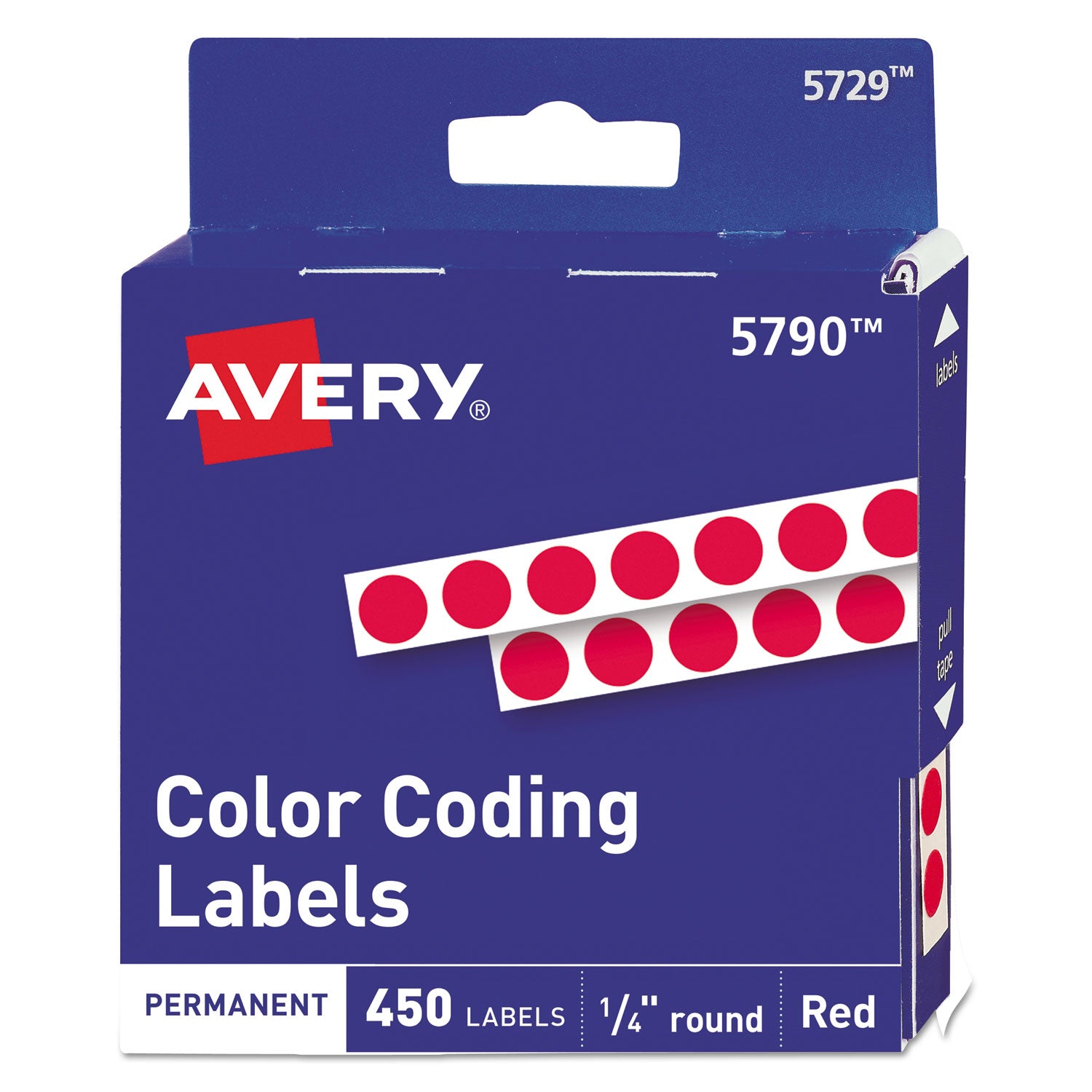 Permanent Color-Coding Labels | 0.25" Red