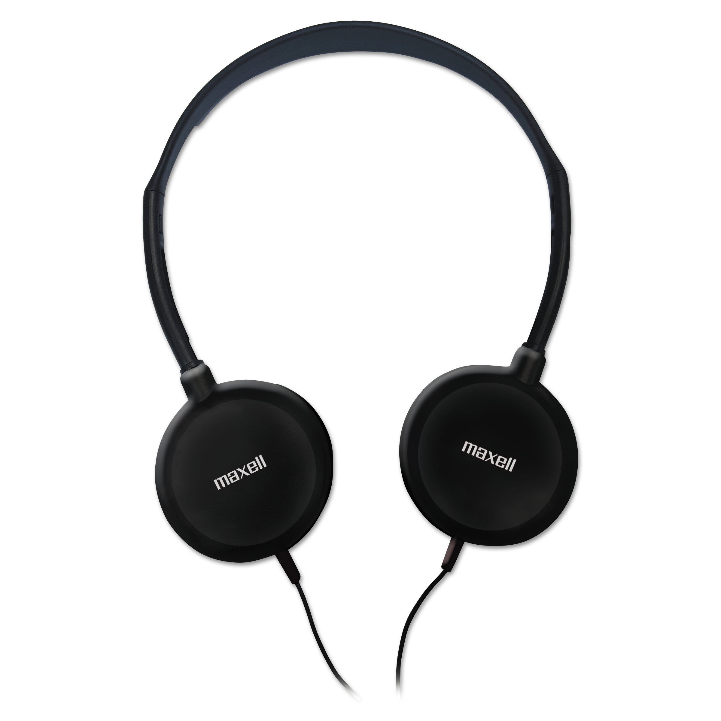 Maxell® HP-200 Stereo Headphones, 4 ft Cord, Silver