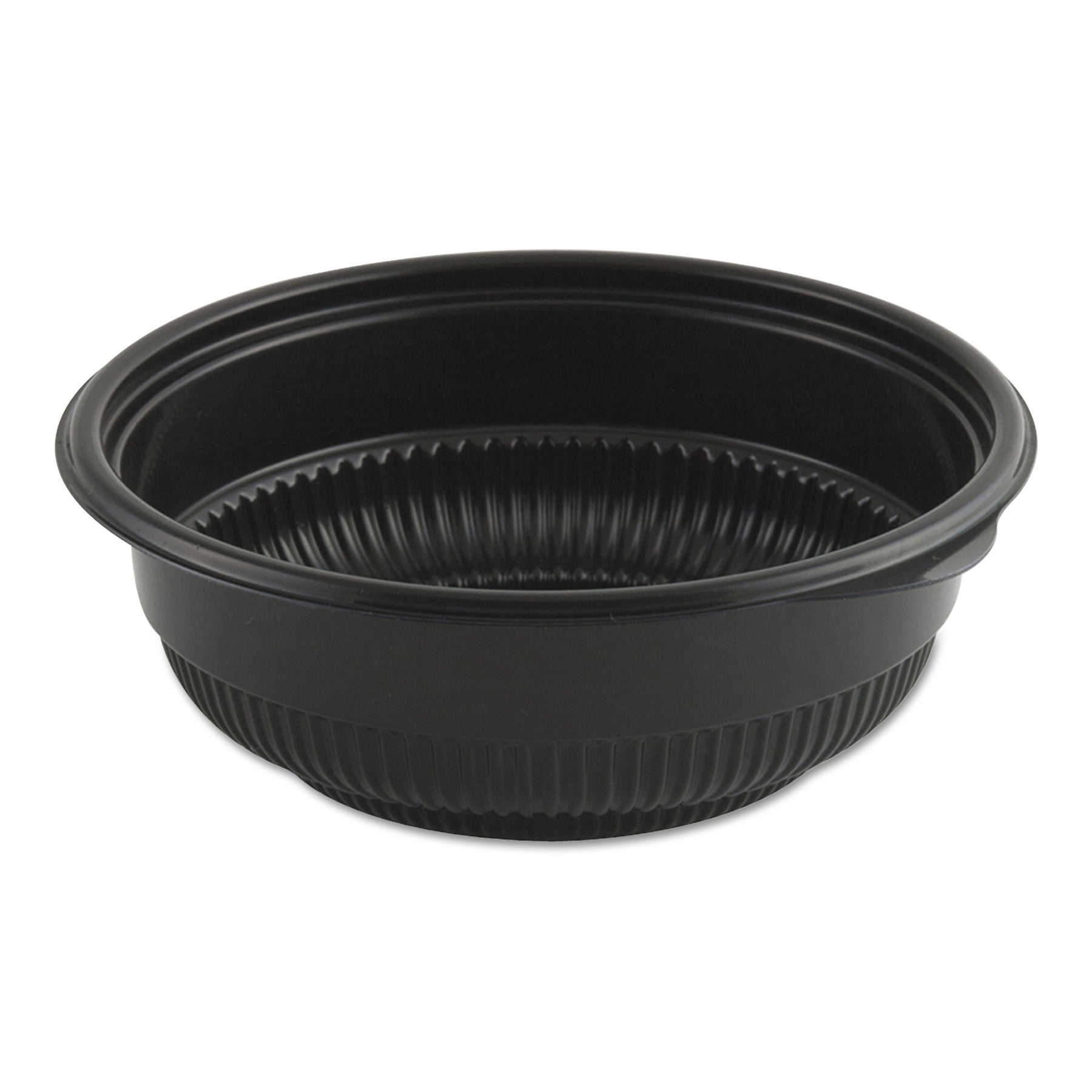 Anchor Packaging MicroRaves Incredi-Bowl Base, 16 oz, 5.75" Diameter x 2.02" h, Black, Plastic, 250/Carton