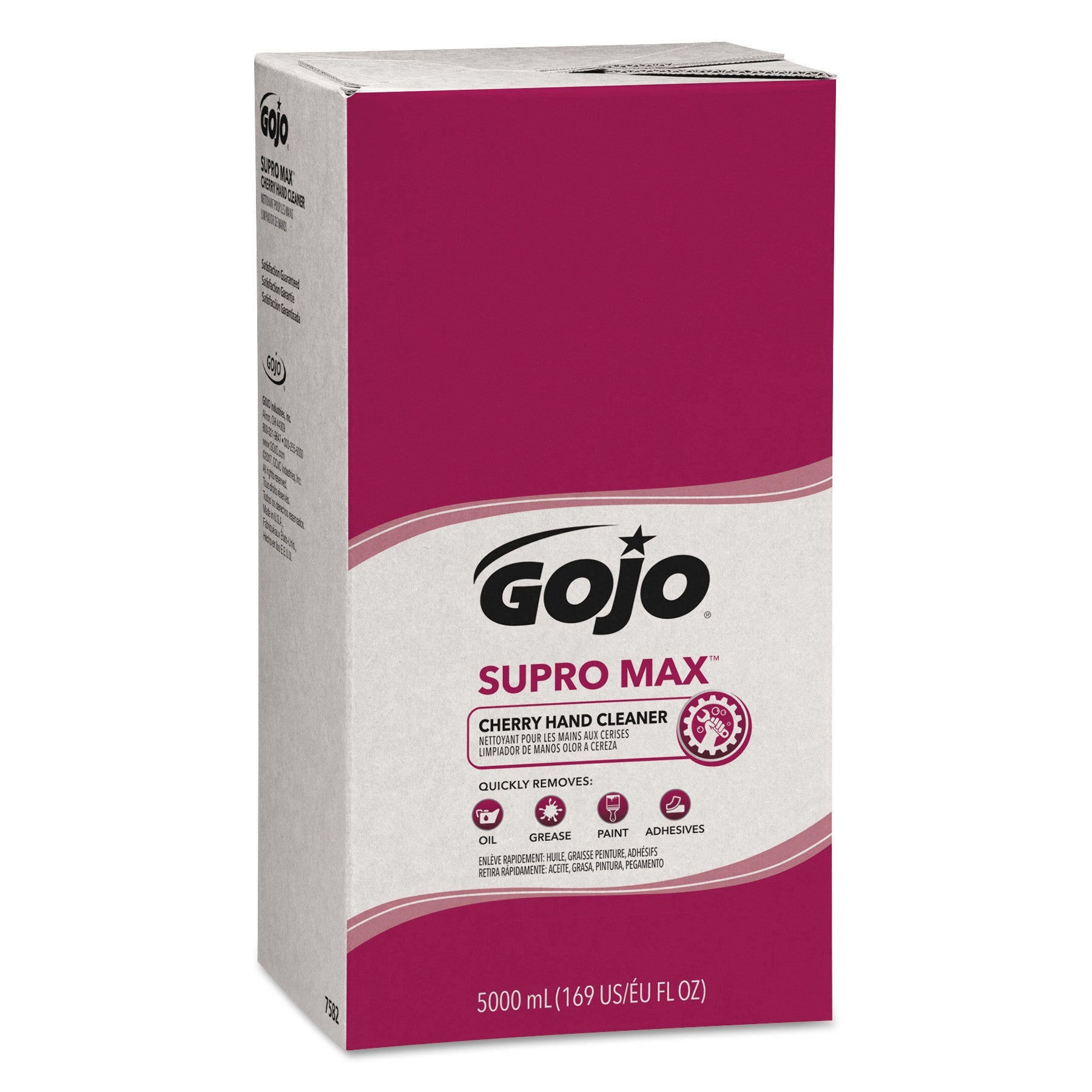 GOJO® SUPRO MAX Heavy Duty Hand Cleaner, Refill for GOJO PRO TDX Touch-Free Dispenser, Cherry Scent, 5,000 mL, 2/Carton