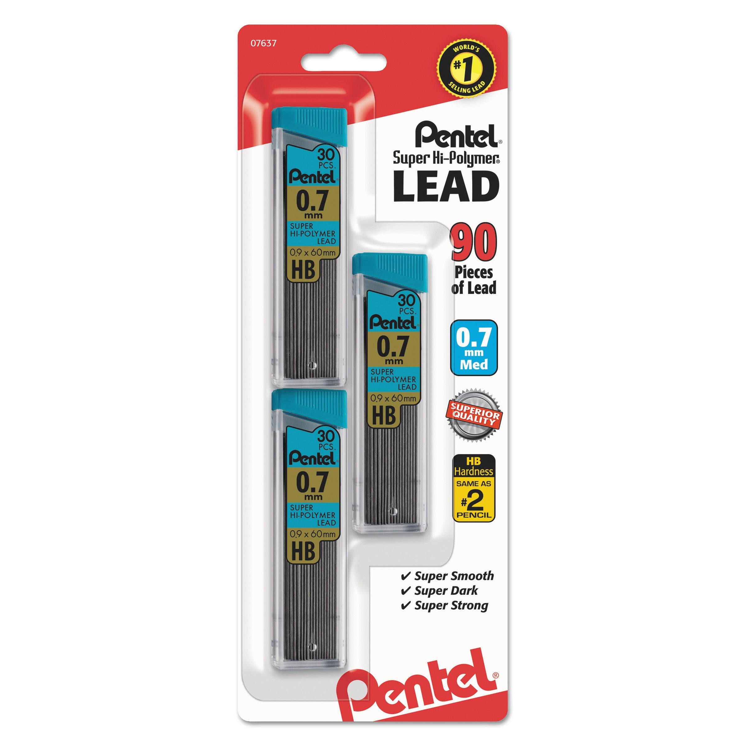 Super Hi-Polymer Lead Refills | 0.7 mm | 3-Pk