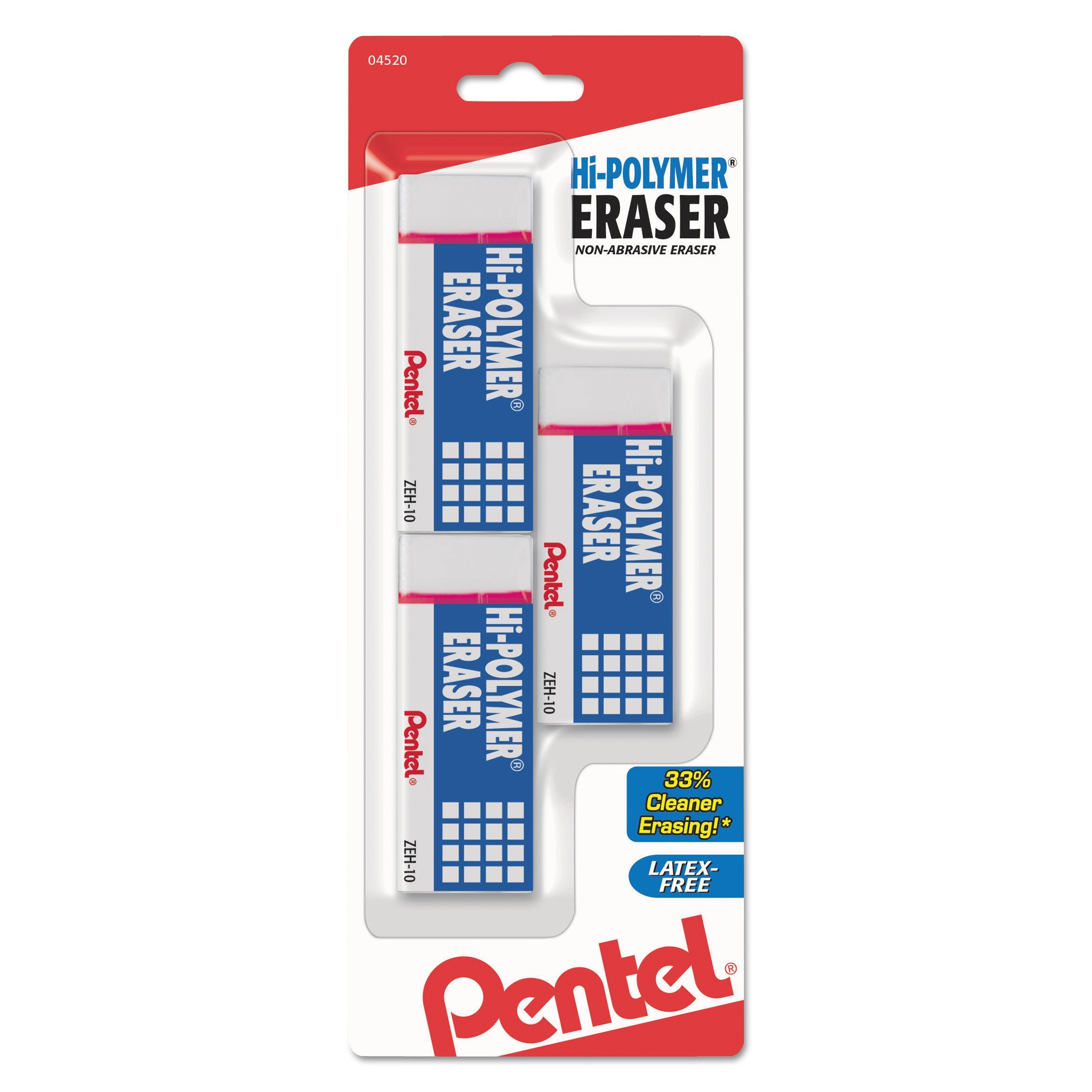Hi-Polymer Eraser | White | Medium | 3-Pack