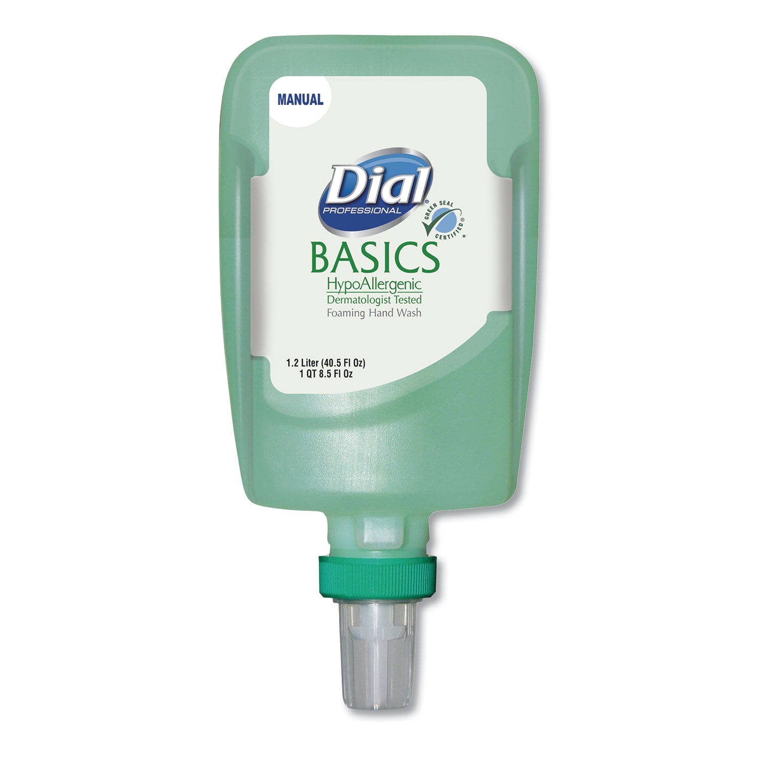 Dial® Professional Basics Hypoallergenic Foaming Hand Wash Refill for FIT Manual Dispenser, Honeysuckle Scent, 1.2 L, 3/Carton