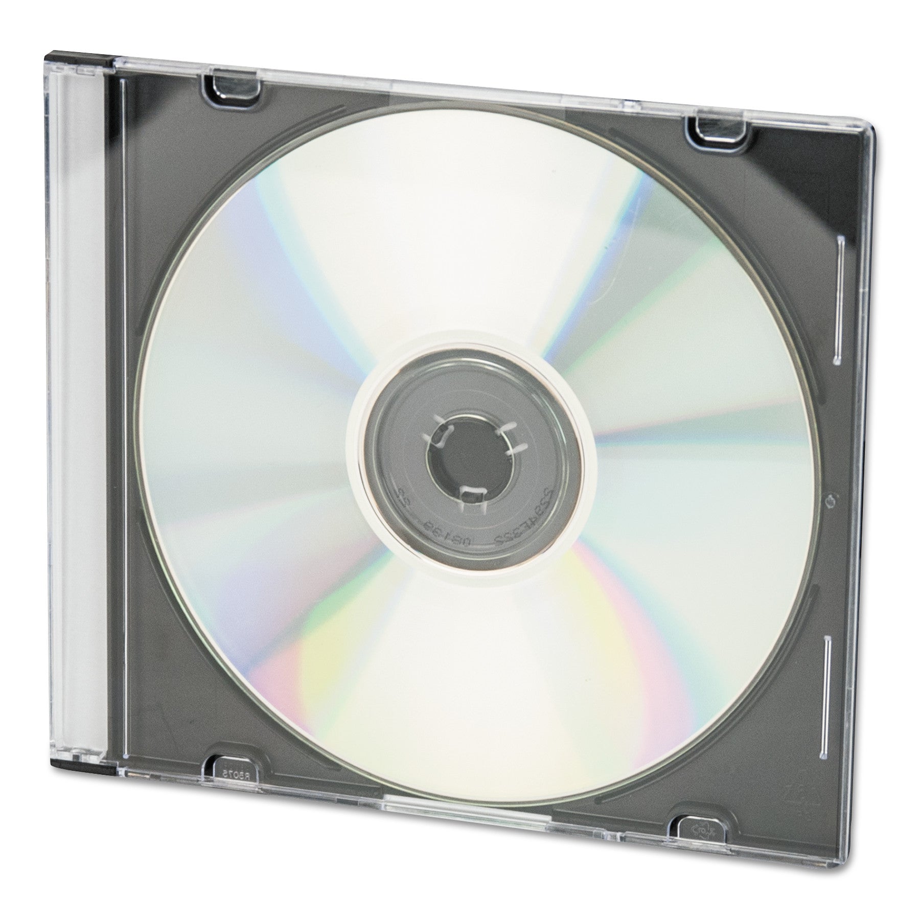CD/DVD Slim Jewel Cases | Clear/Black, 50-Pack