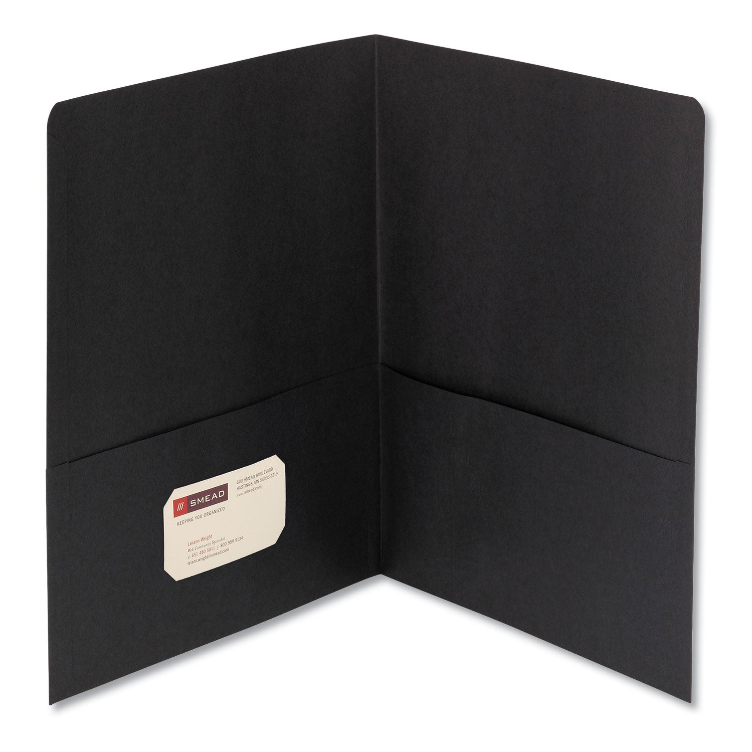 Smead Two-Pocket Folder | Black 25/Box