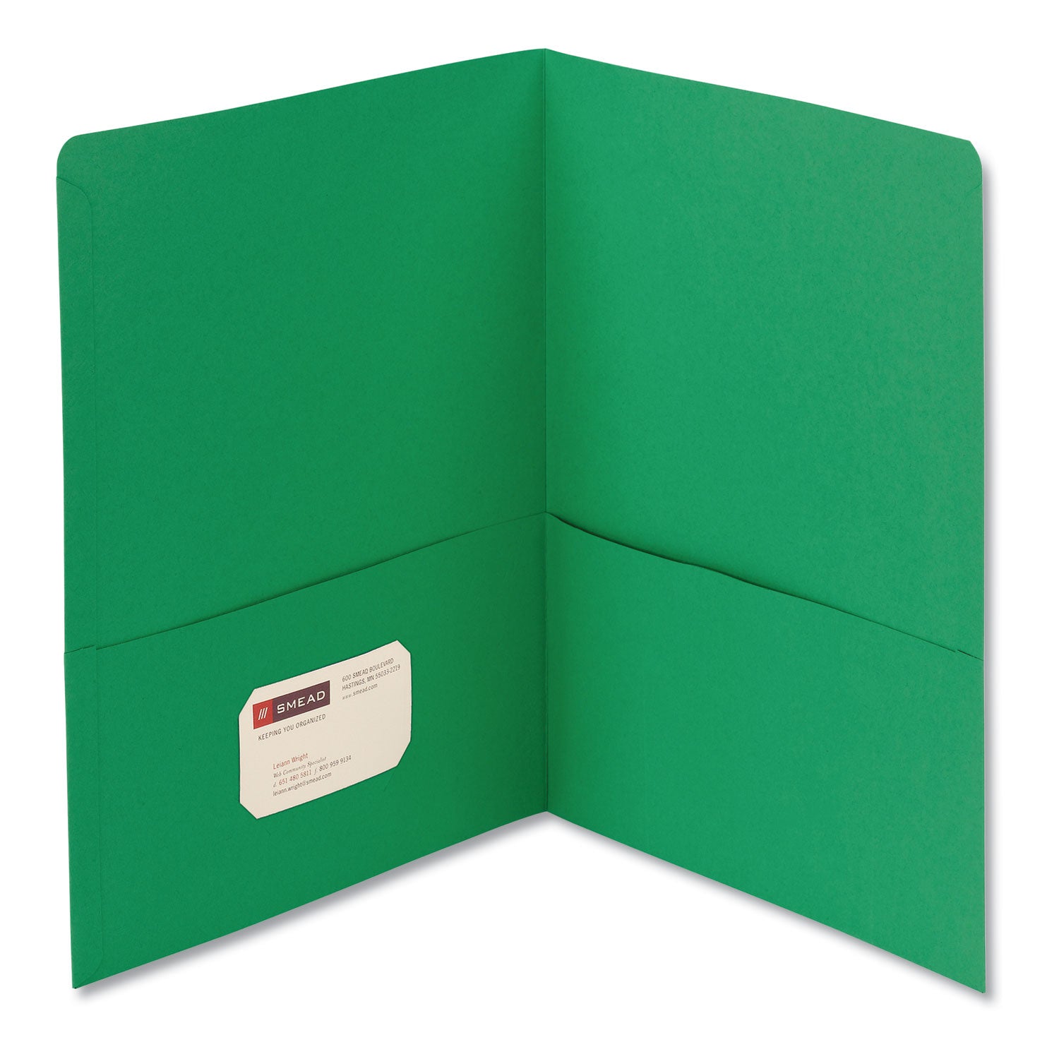 Smead Two-Pocket Folder | Green 25/Box