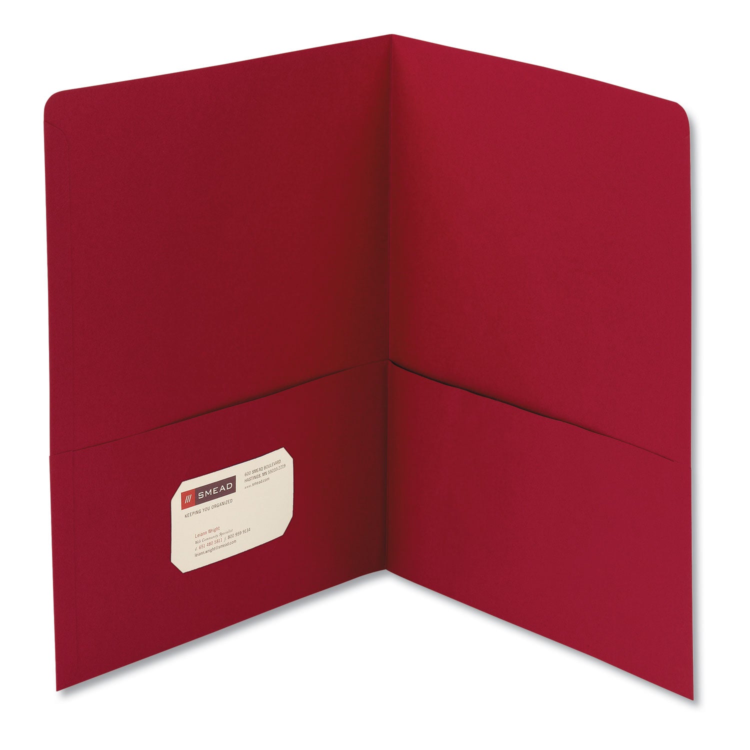 Smead Two-Pocket Folder | Red 25/Box