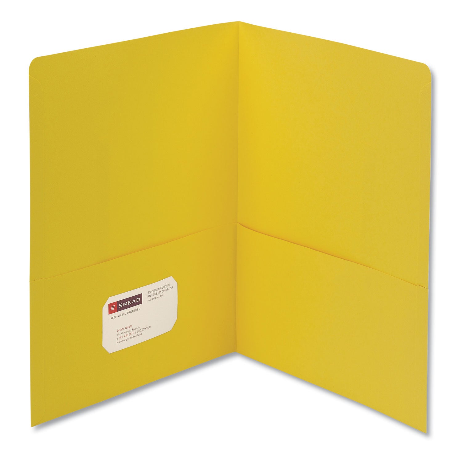 Smead Two-Pocket Folder | Yellow 25/Box