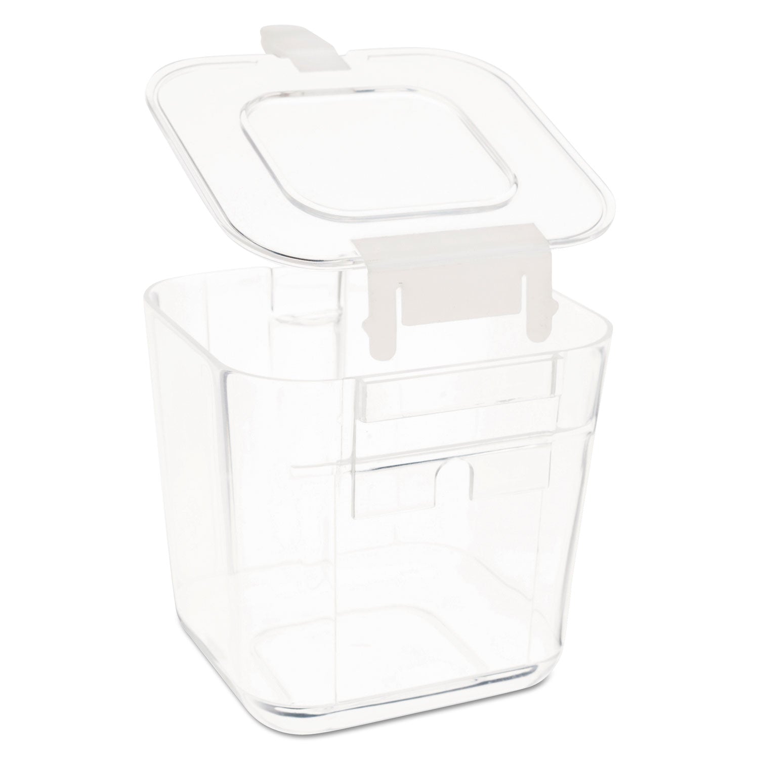 deflecto® Stackable Caddy Organizer, Small, Plastic, 4.33 x 4 x 4.38, White