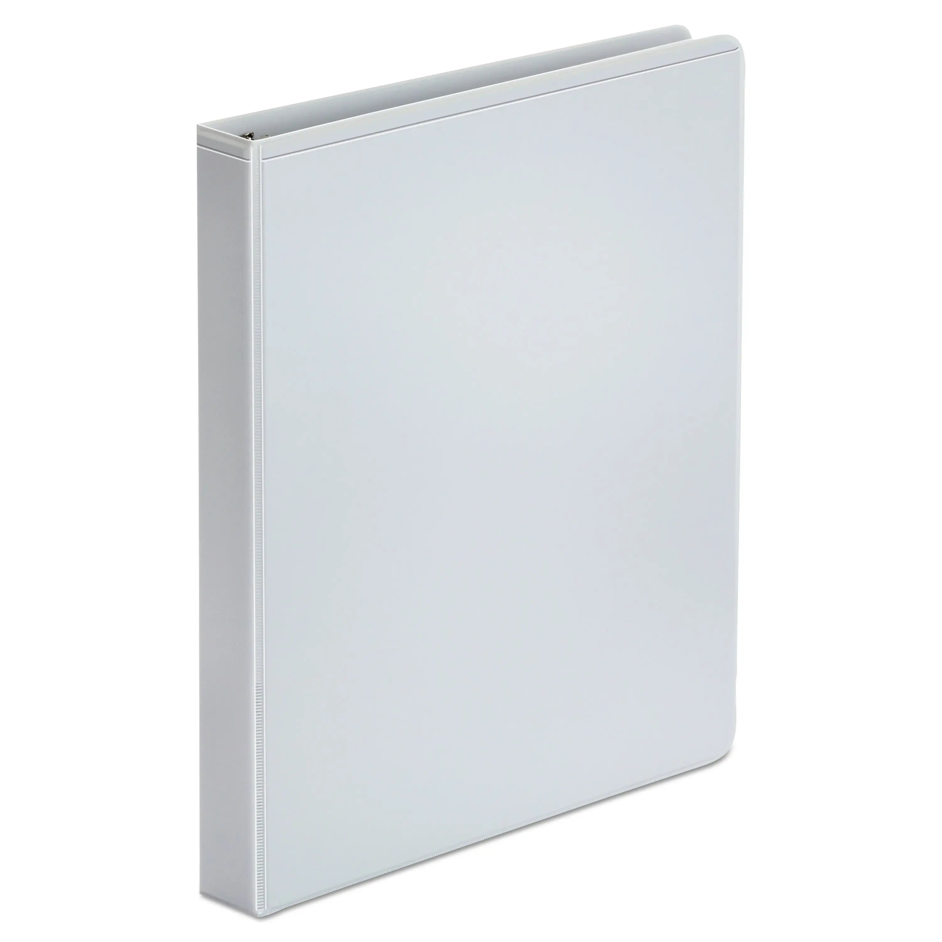 Universal® Economy Round Ring View Binder, 3 Rings, 1" Capacity, 11 X 8.5, White, 12/Carton