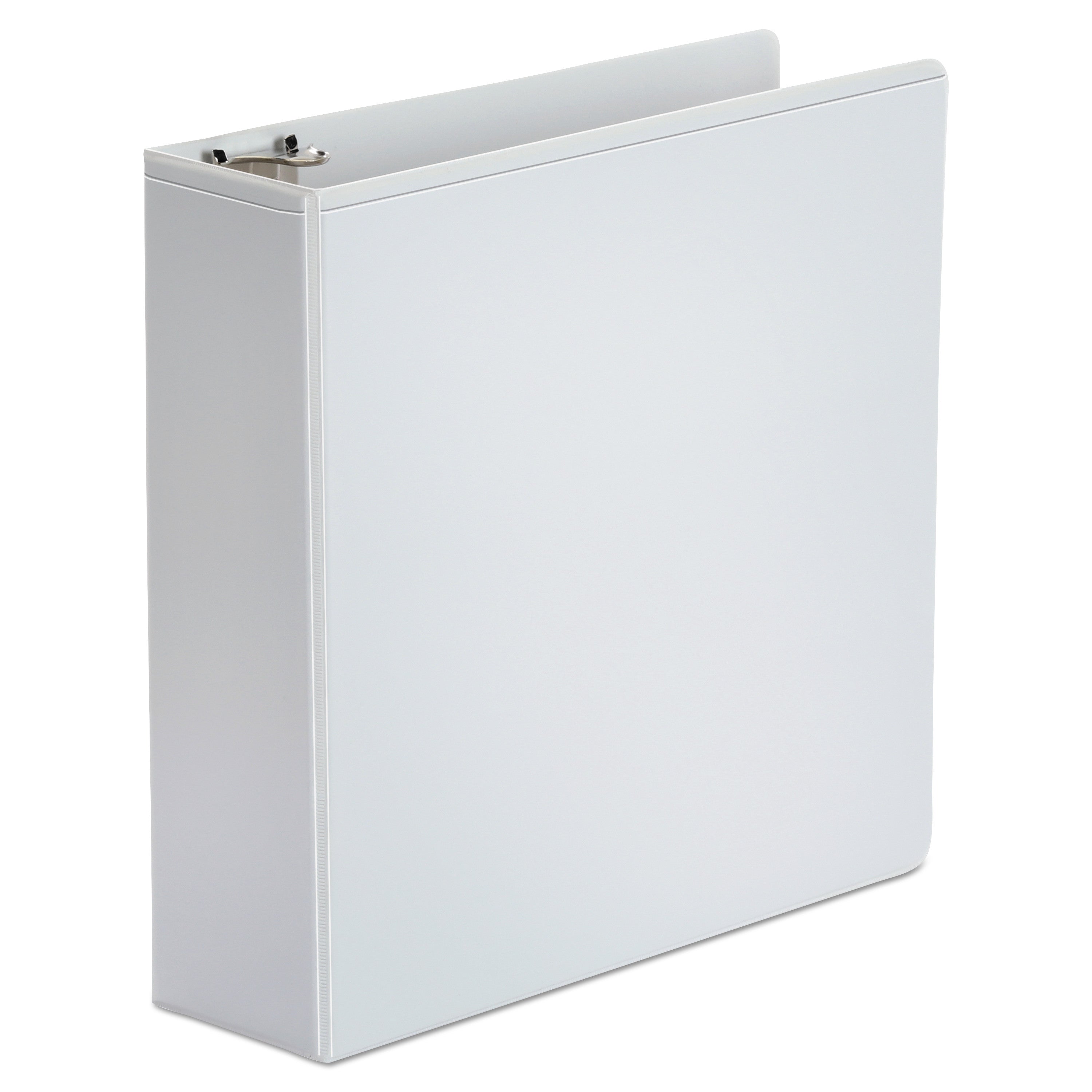 Universal® Economy Round Ring View Binder, 3 Rings, 3" Capacity, 11 X 8.5, White
